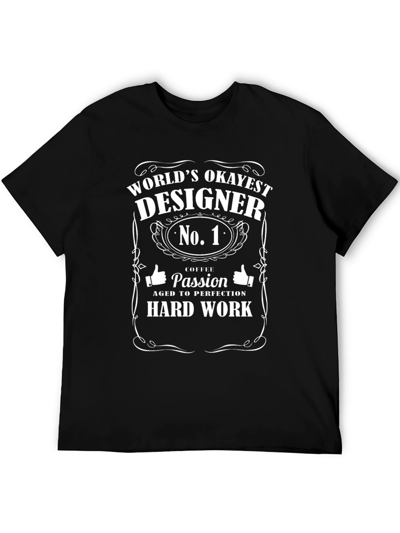 Worlds Okayest Designer T-Shirt - Funny Graphic Tee