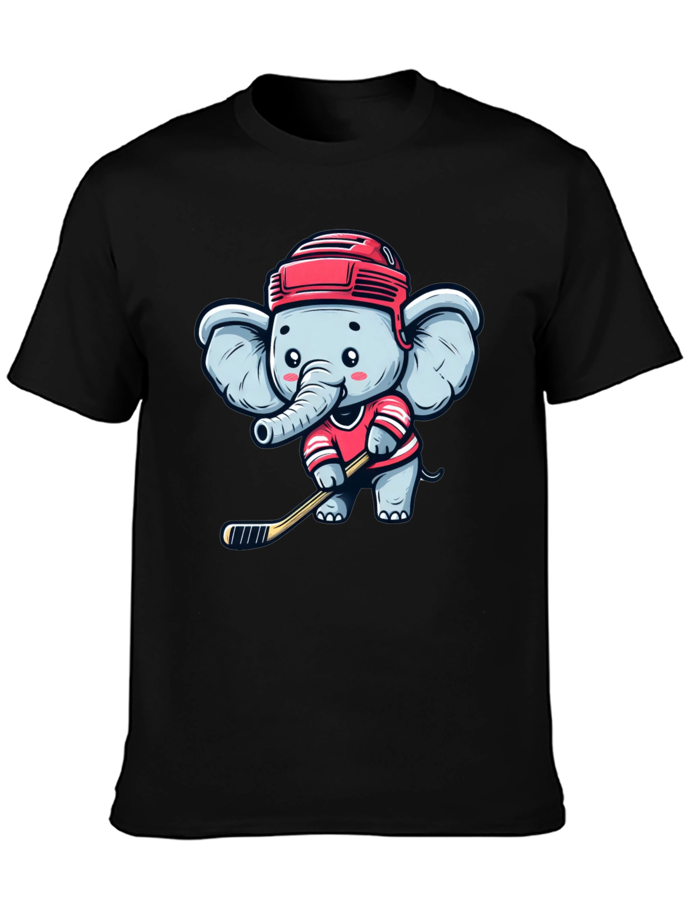 Elephant Hockey T-Shirt: Cute Sports Tee