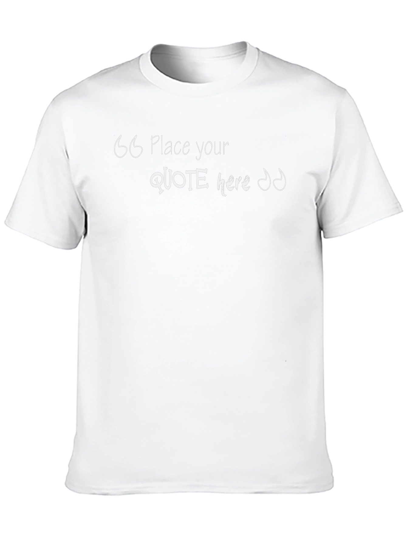 Mens Black Graphic Tee - Quote Here