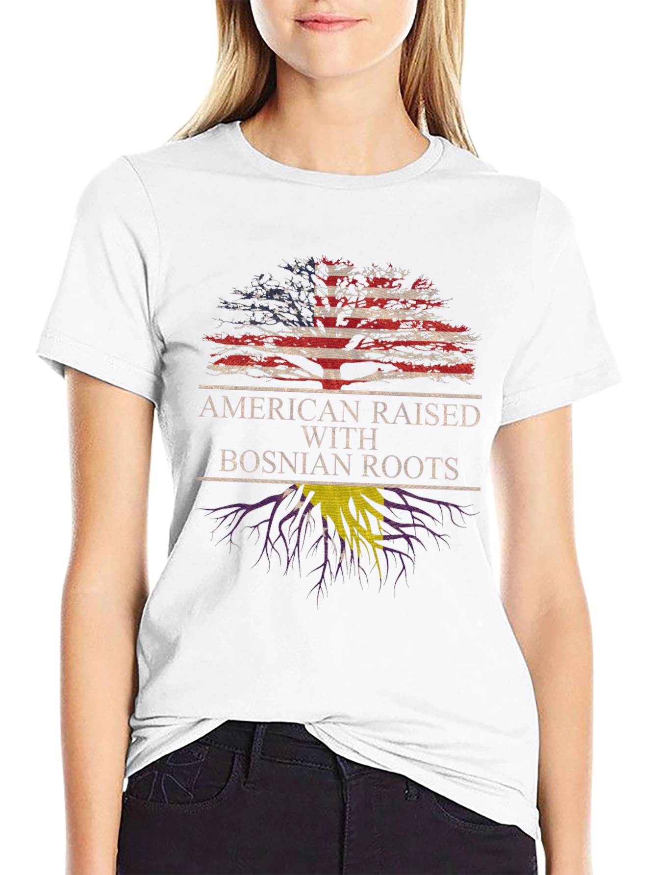 American Raised Bosnian Roots T-Shirt