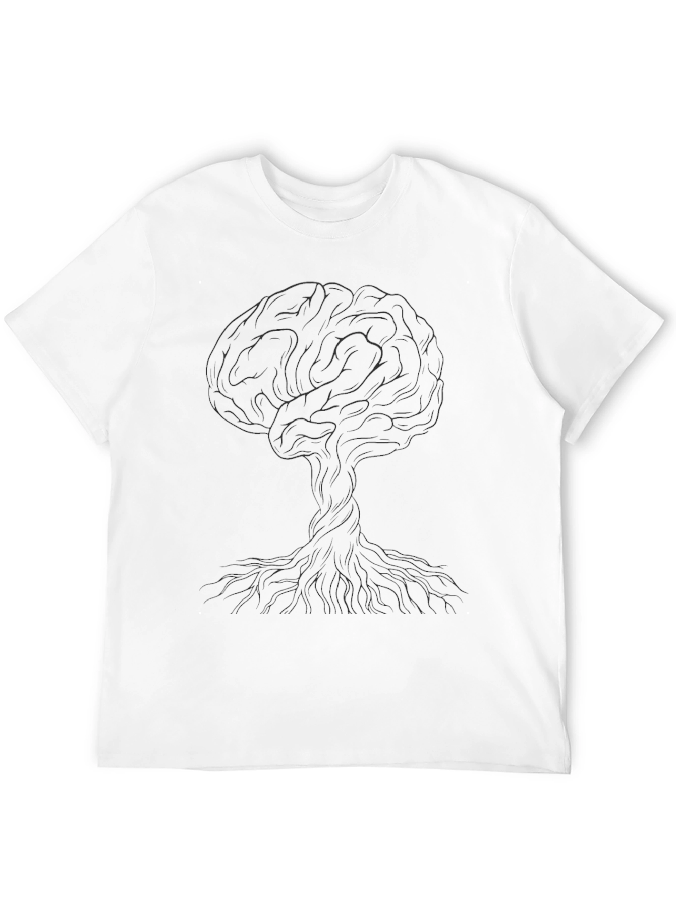 Brain Tree Graphic Tee - Black Cotton