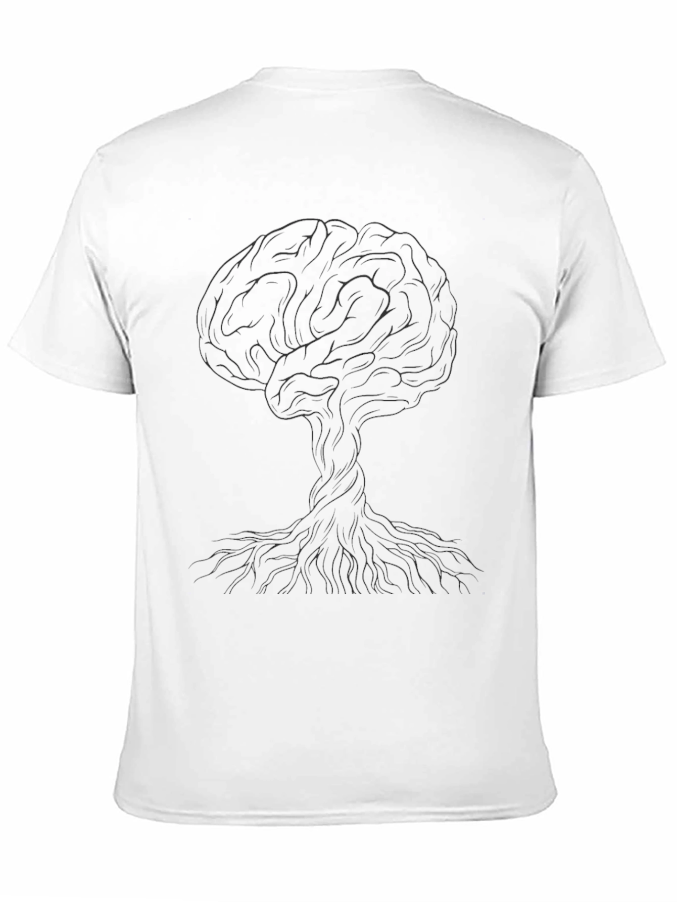 Brain Tree Graphic Tee - Black Cotton