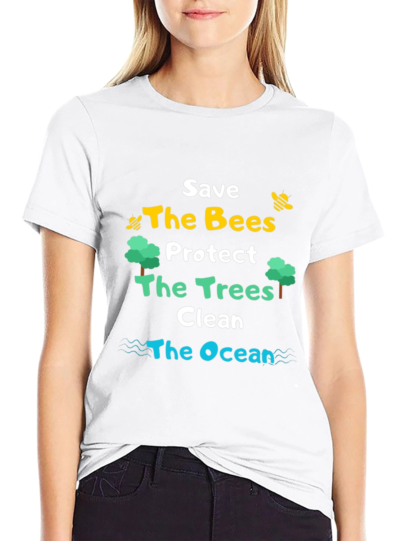 Save the Bees Trees Ocean T-Shirt