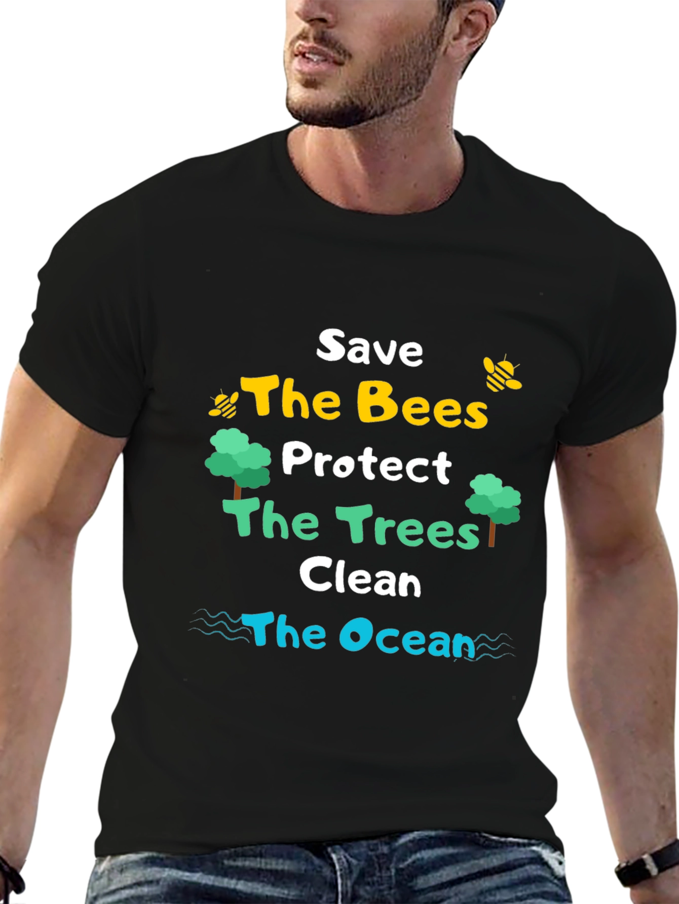 Save the Bees Trees Ocean T-Shirt