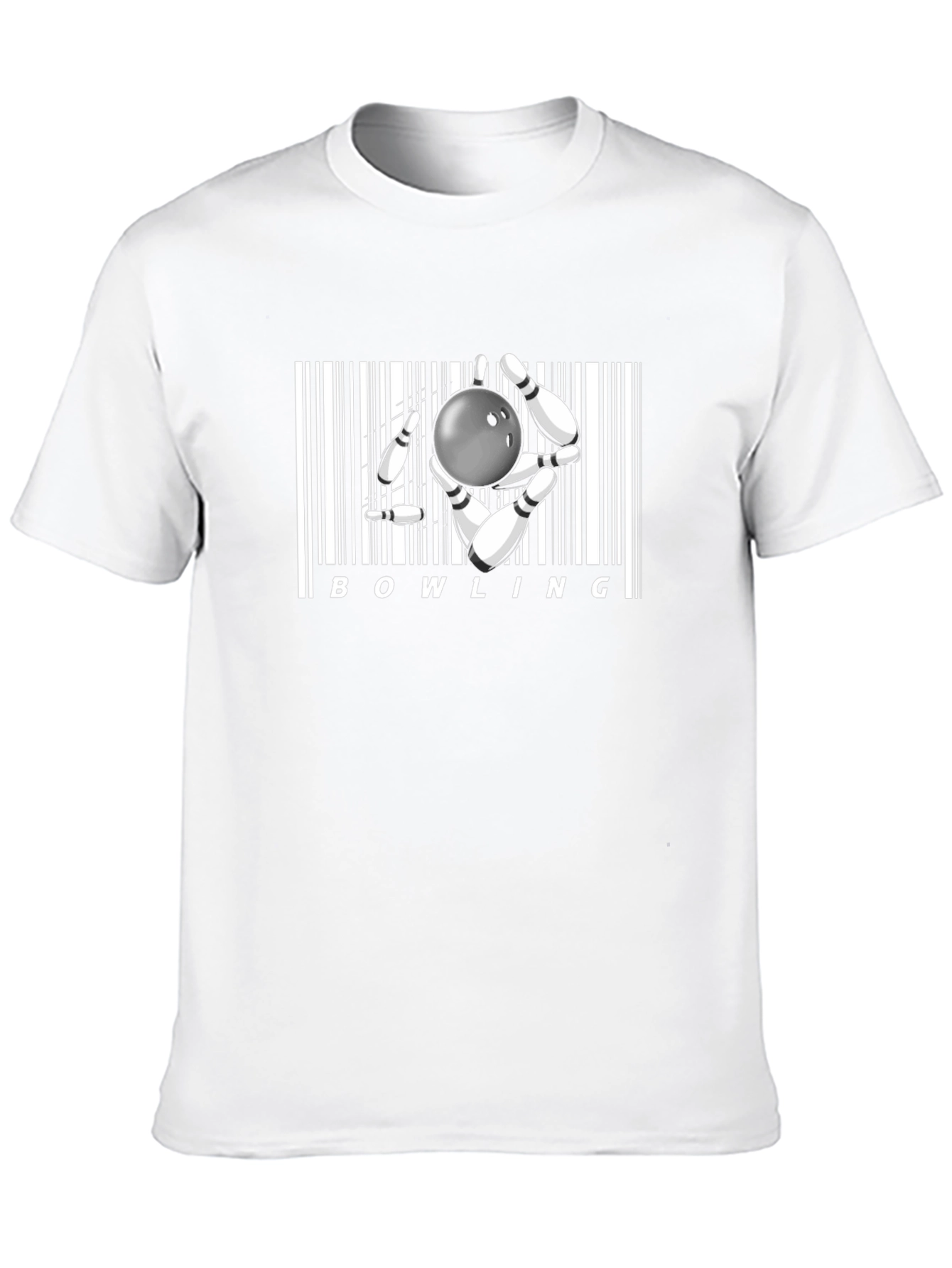 Bowling Barcode Graphic Tee - Strike Style