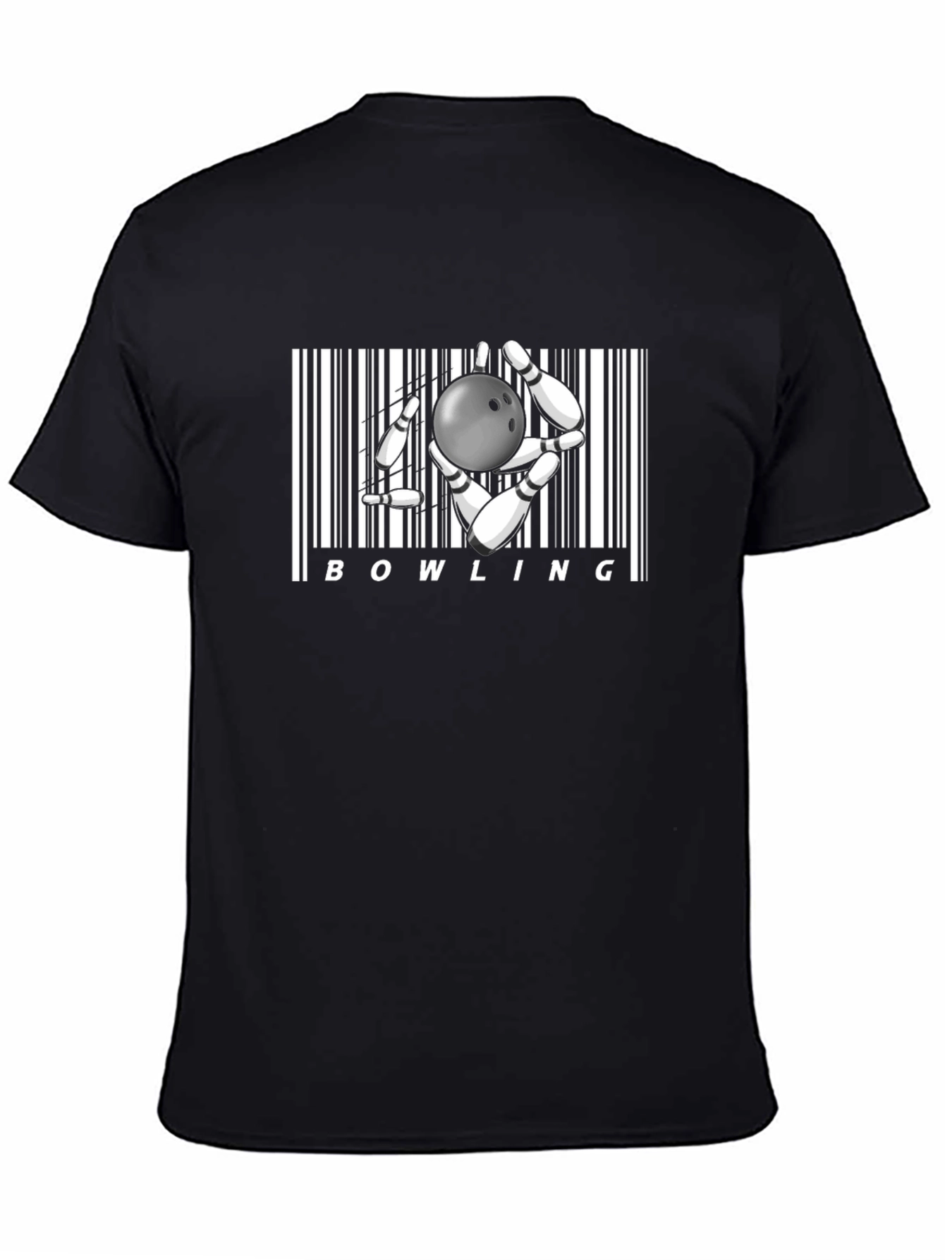 Bowling Barcode Graphic Tee - Strike Style