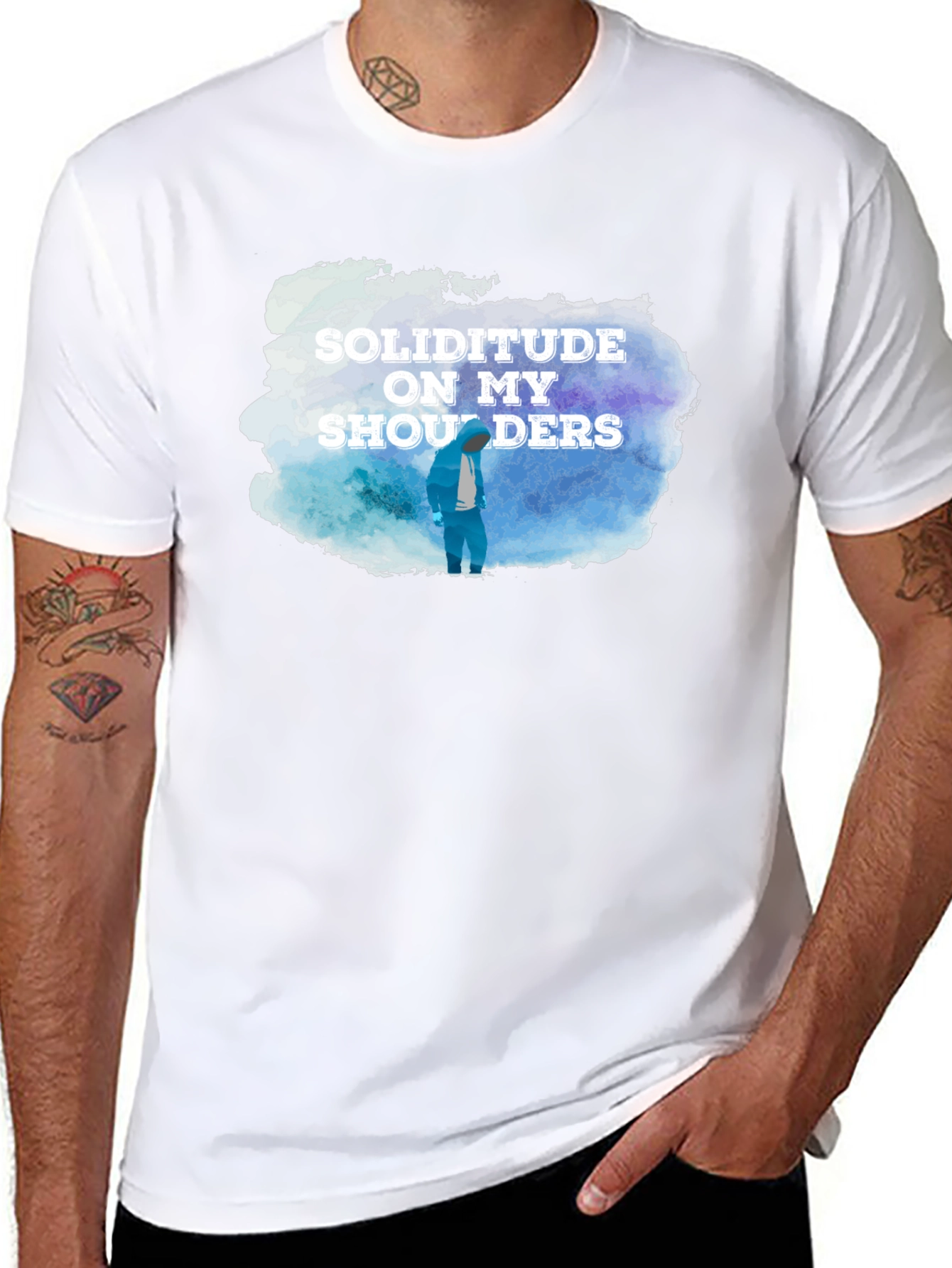 Soliditude T-Shirt - Black Graphic Tee