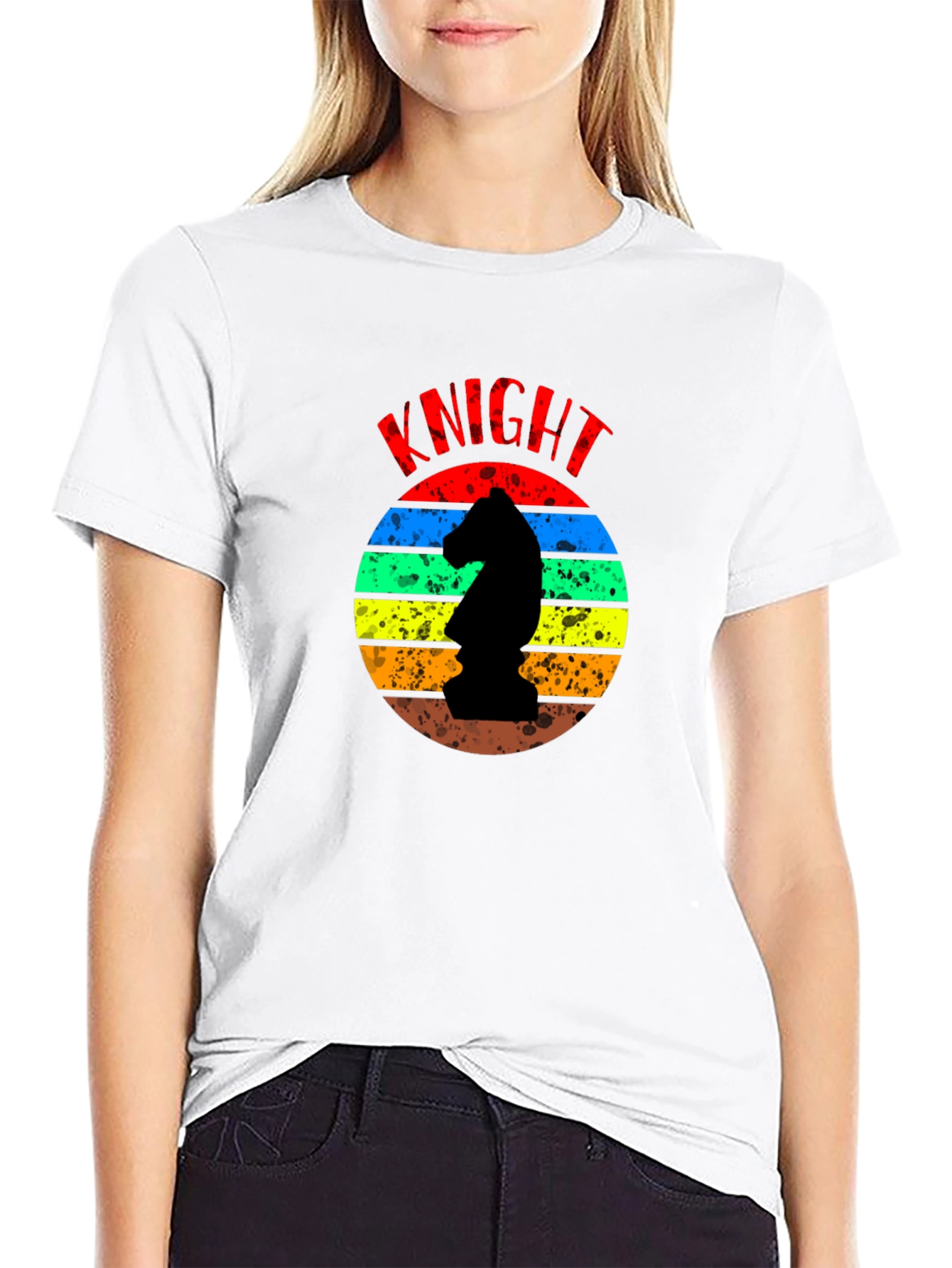 Retro Knight Chess Piece T-Shirt