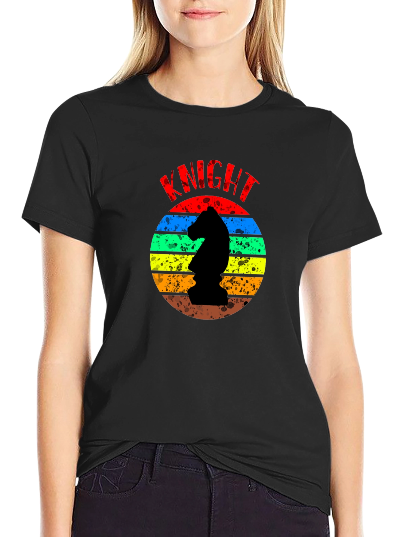 Retro Knight Chess Piece T-Shirt