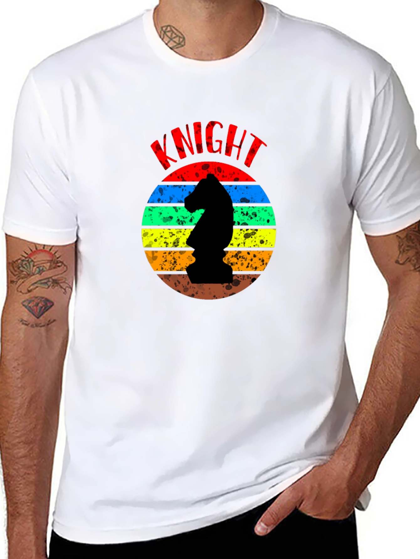Retro Knight Chess Piece T-Shirt