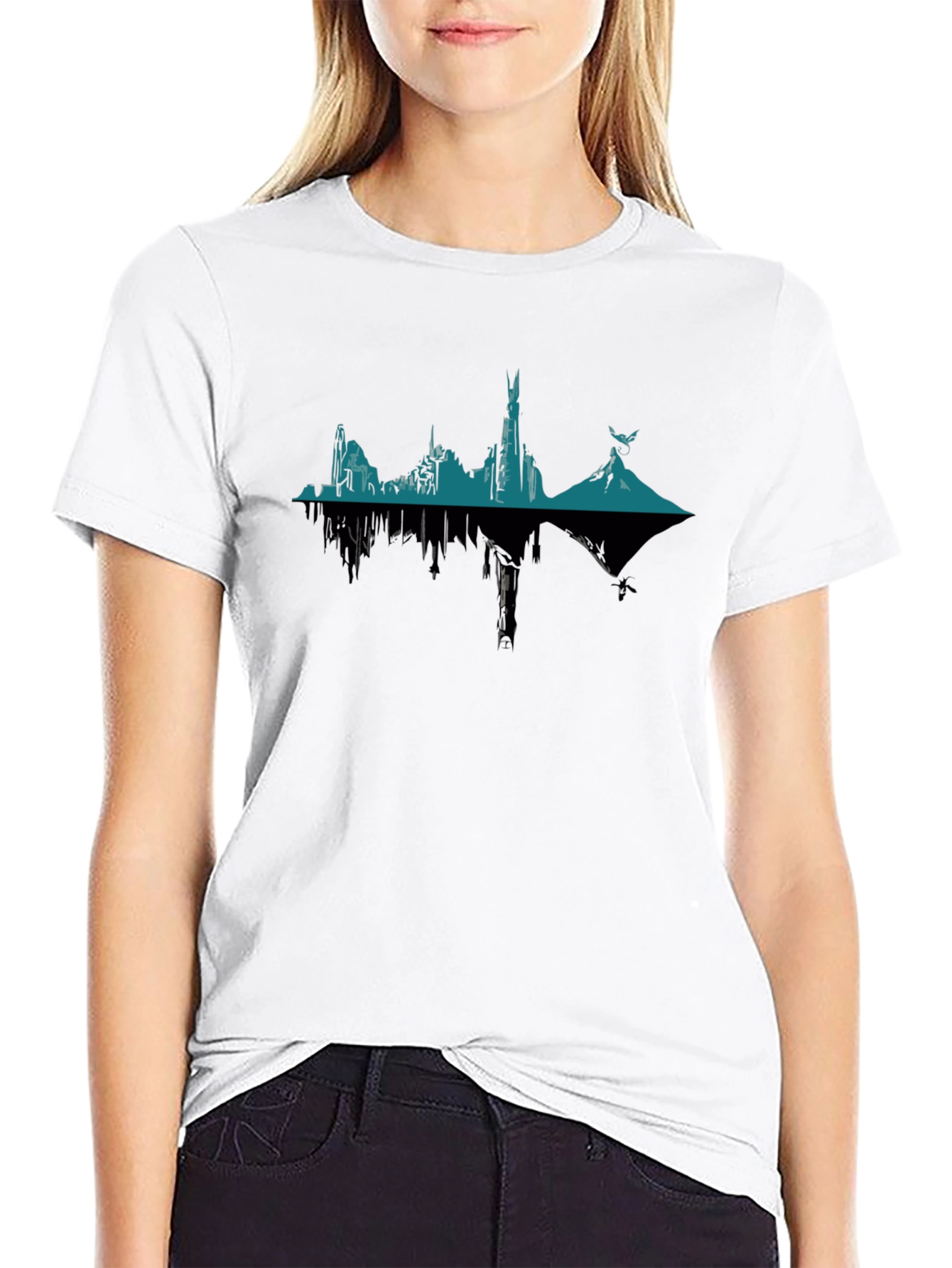 Mirror Image Fantasy Landscape Graphic Tee
