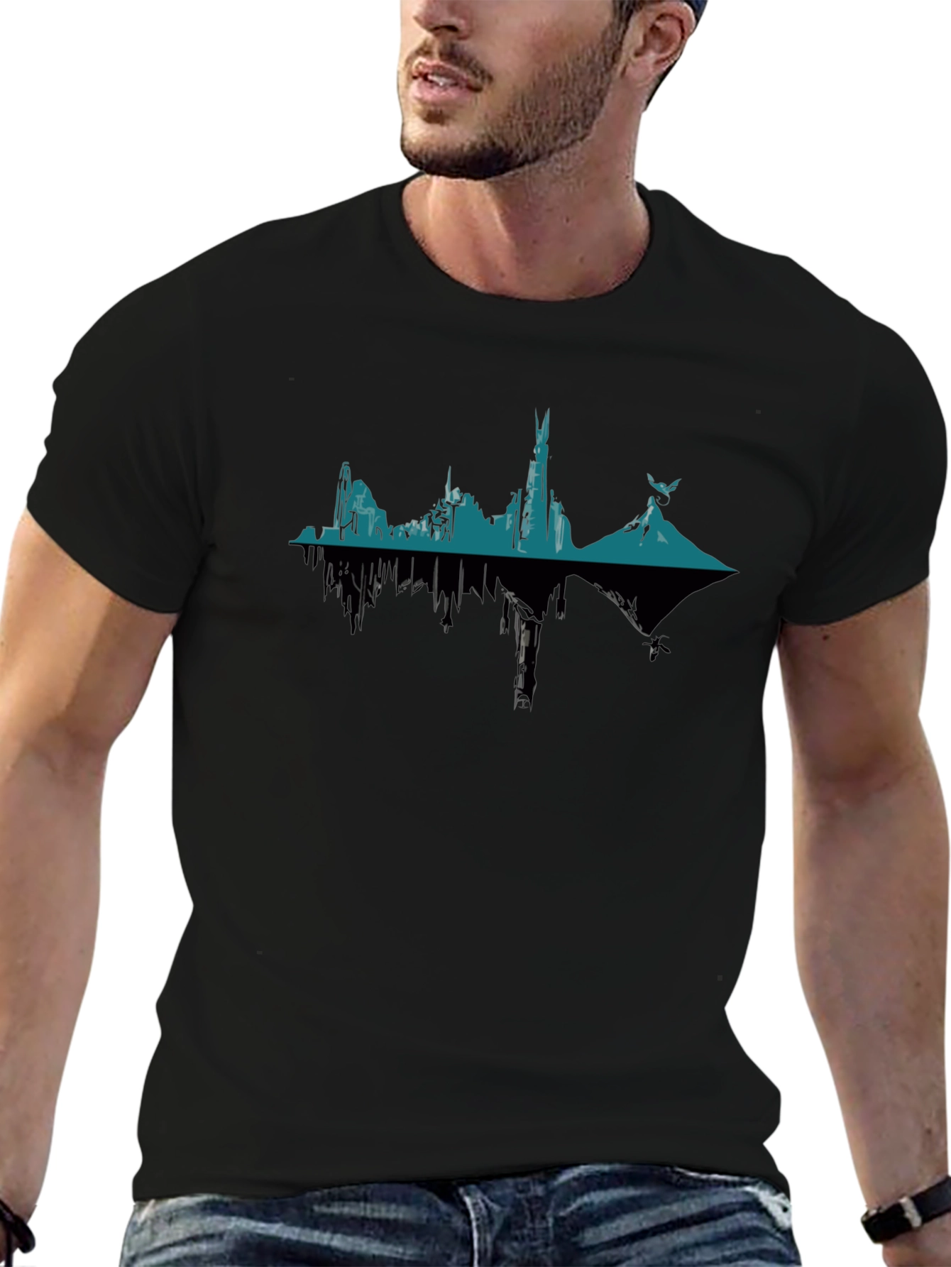Mirror Image Fantasy Landscape Graphic Tee
