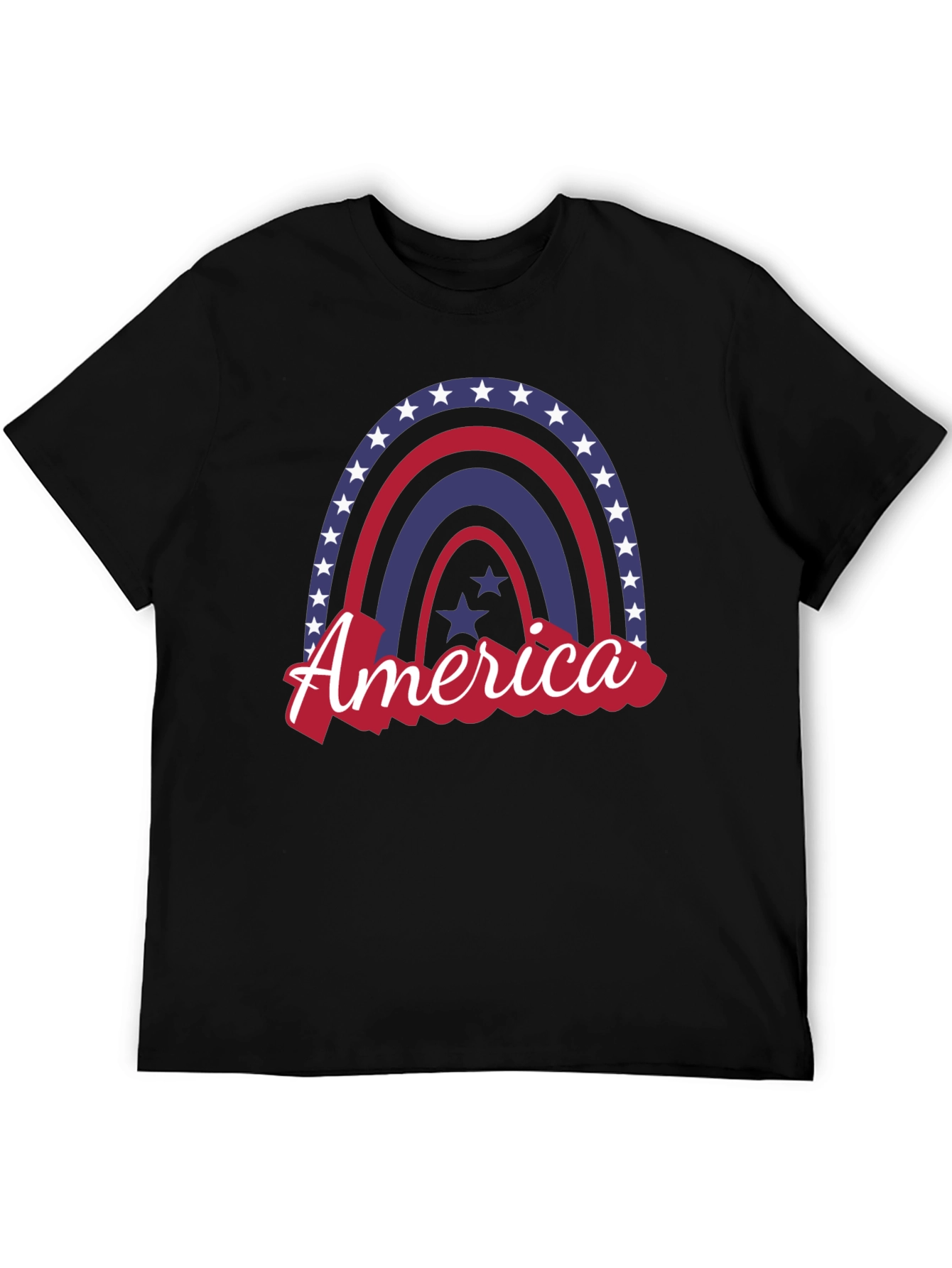 Patriotic Rainbow America Graphic Tee