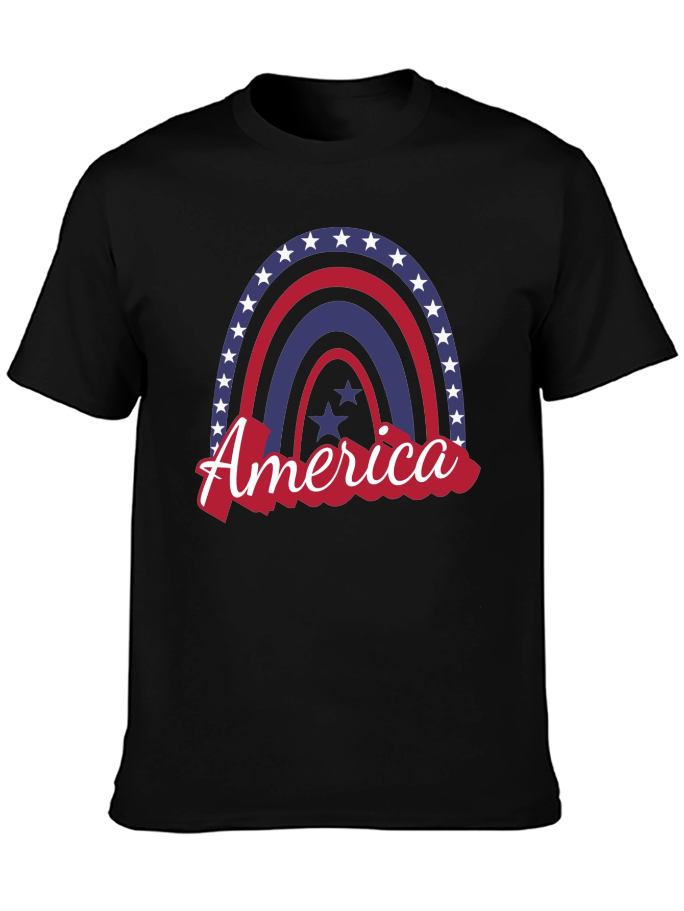 Patriotic Rainbow America Graphic Tee