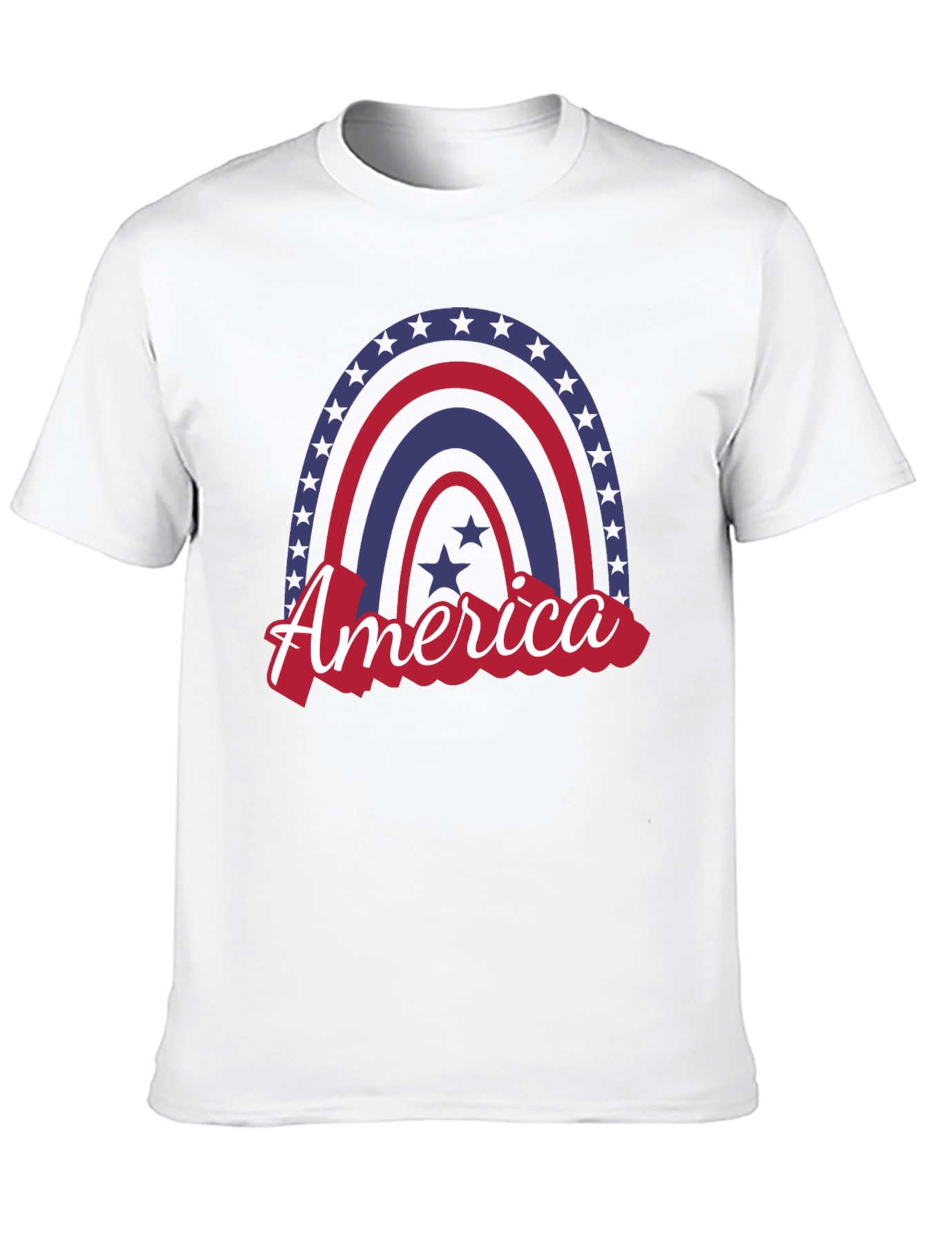 Patriotic Rainbow America Graphic Tee