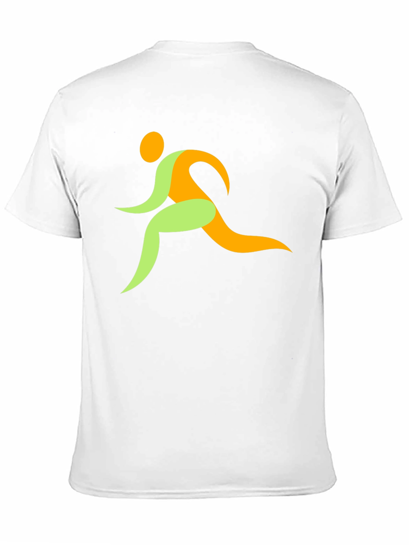 Mens Black Graphic Tee - Running Man Design