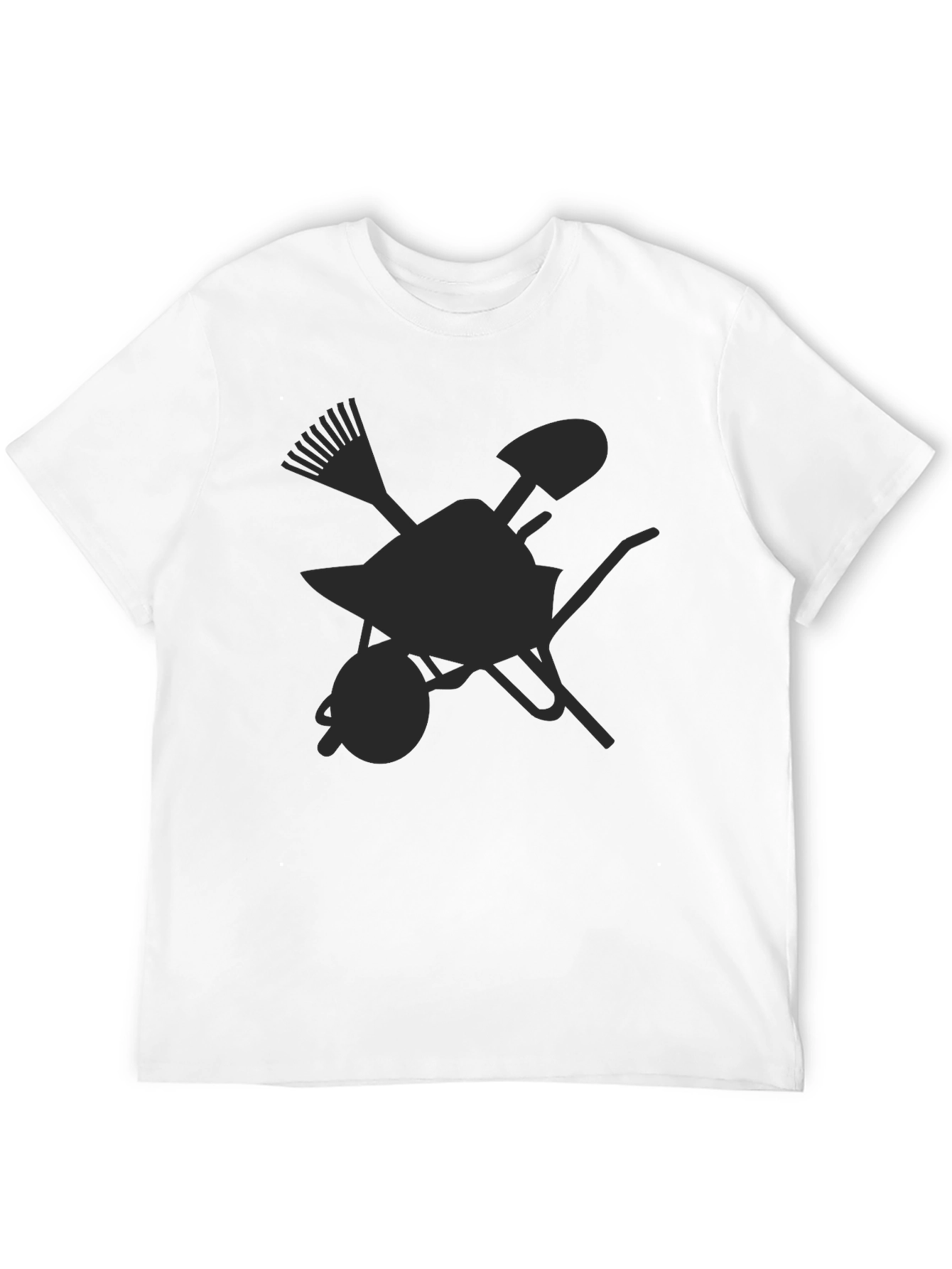 Gardening Tools Graphic Tee - Black Casual Shirt