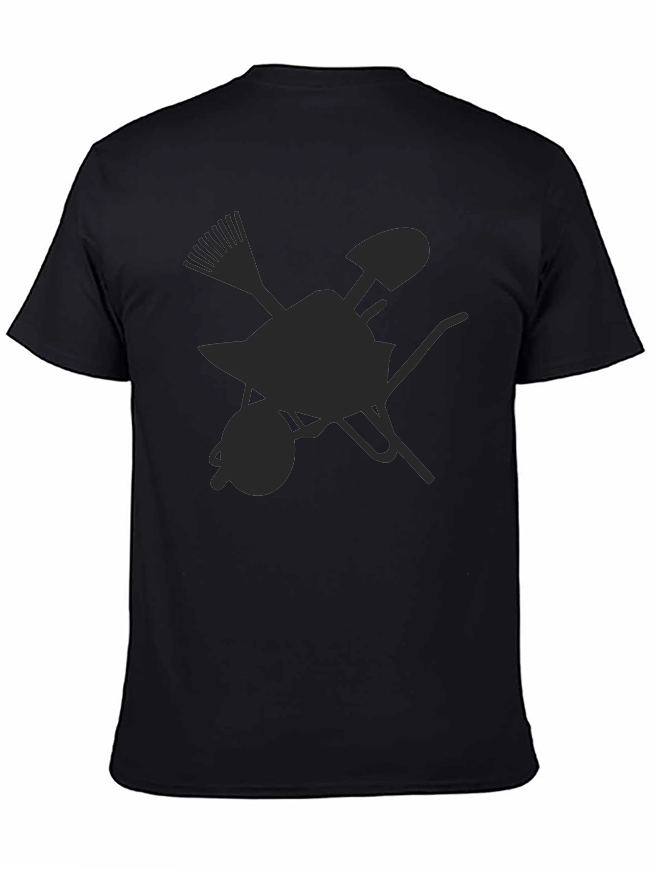 Gardening Tools Graphic Tee - Black Casual Shirt