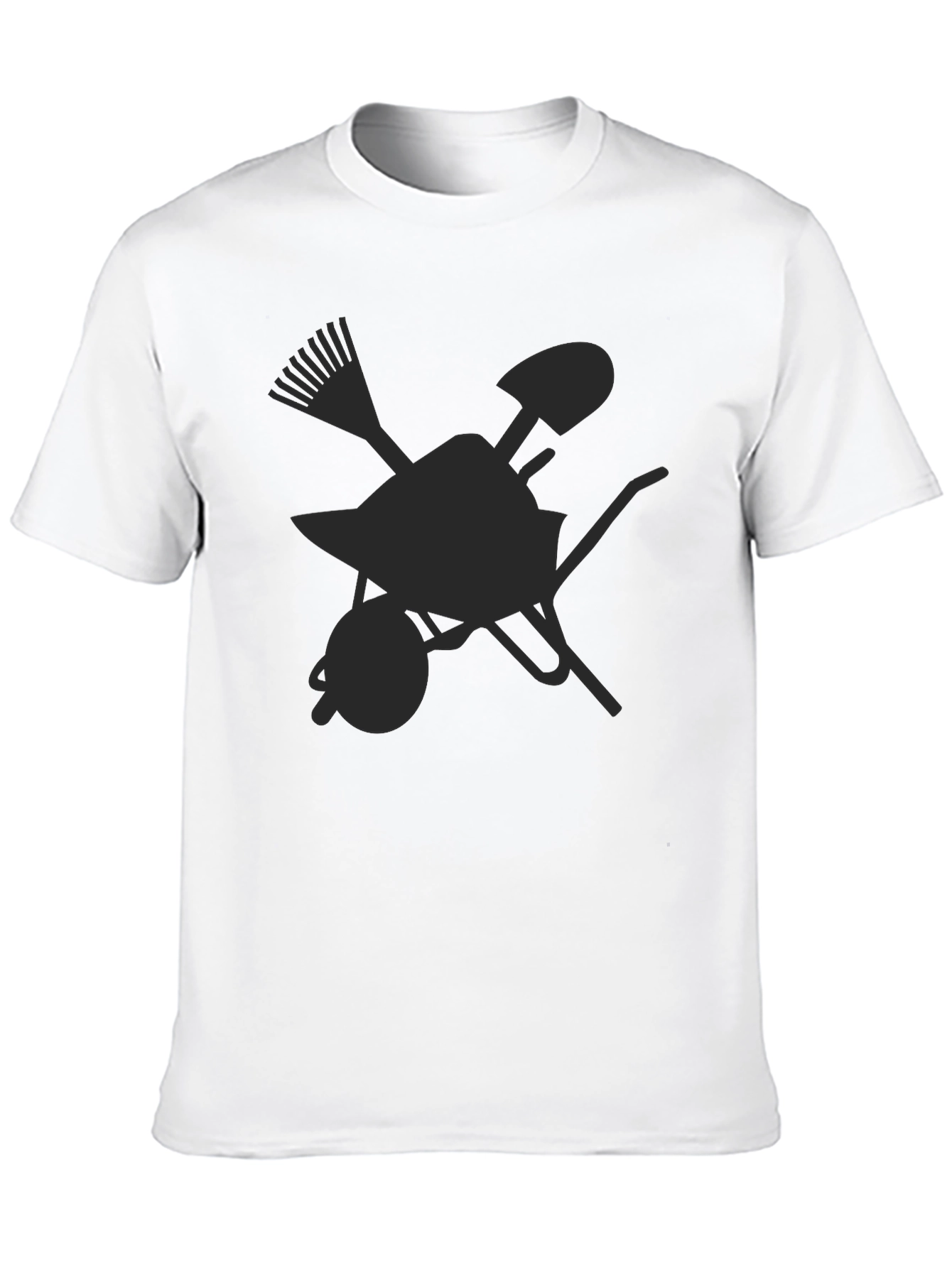 Gardening Tools Graphic Tee - Black Casual Shirt