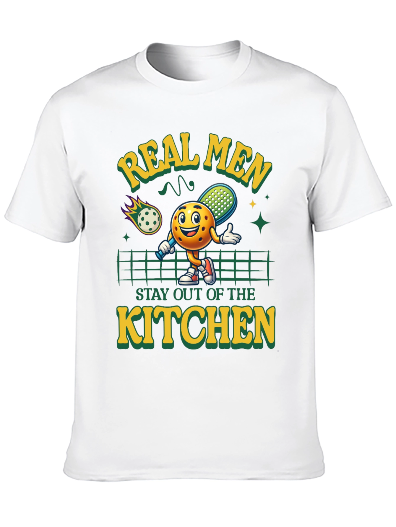 Real Men Pickleball Graphic Tee