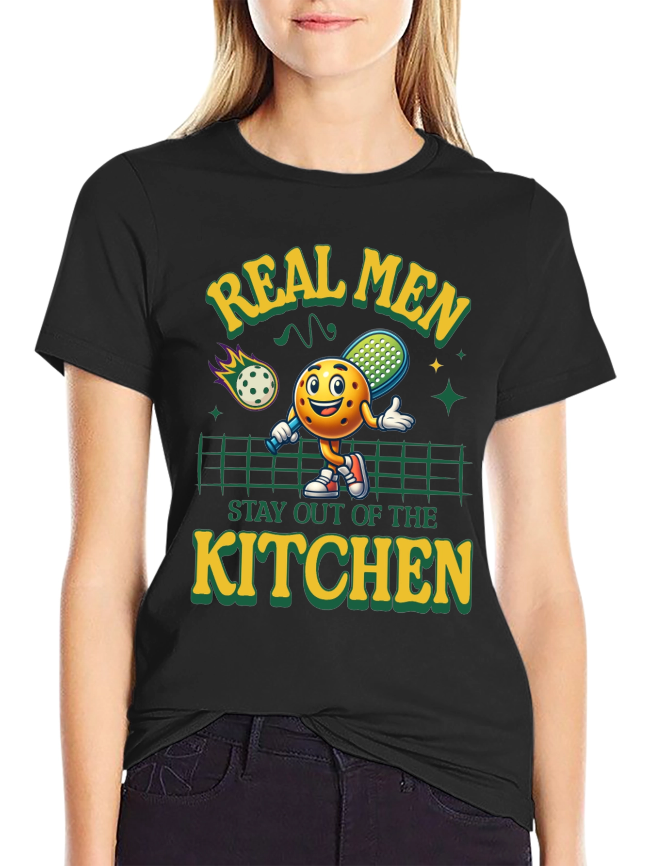 Real Men Pickleball Graphic Tee