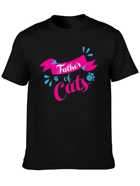 Father of Cats T-Shirt - Perfect for Cat Dads!