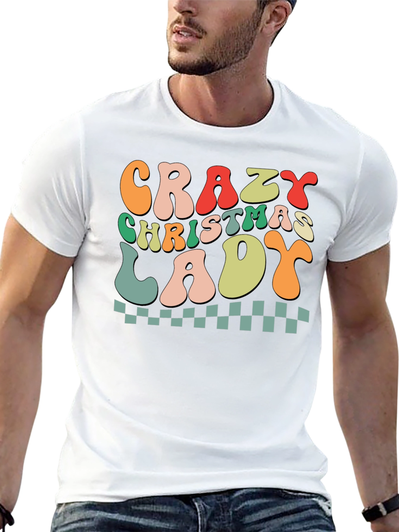 Crazy Christmas Lady Graphic Tee