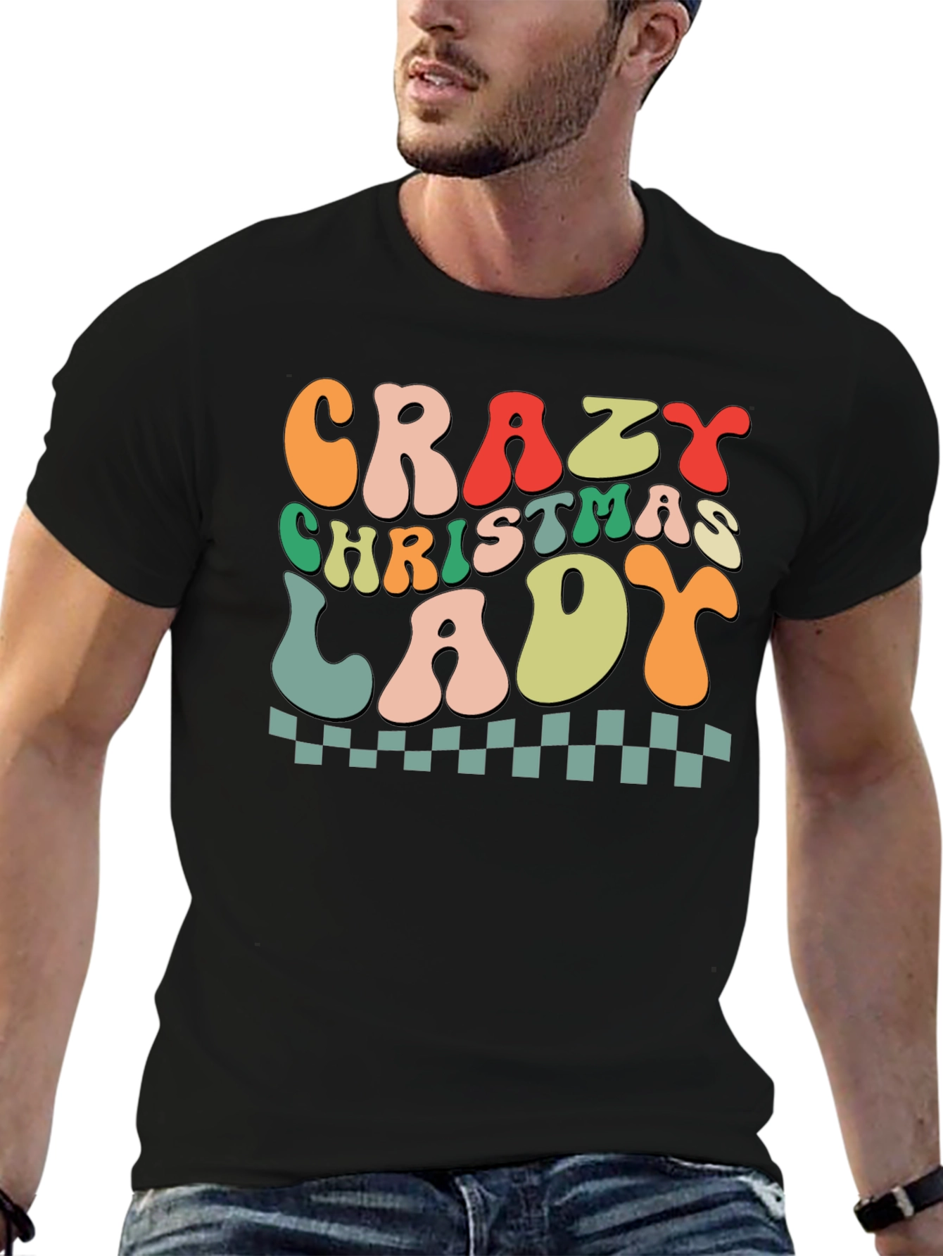 Crazy Christmas Lady Graphic Tee