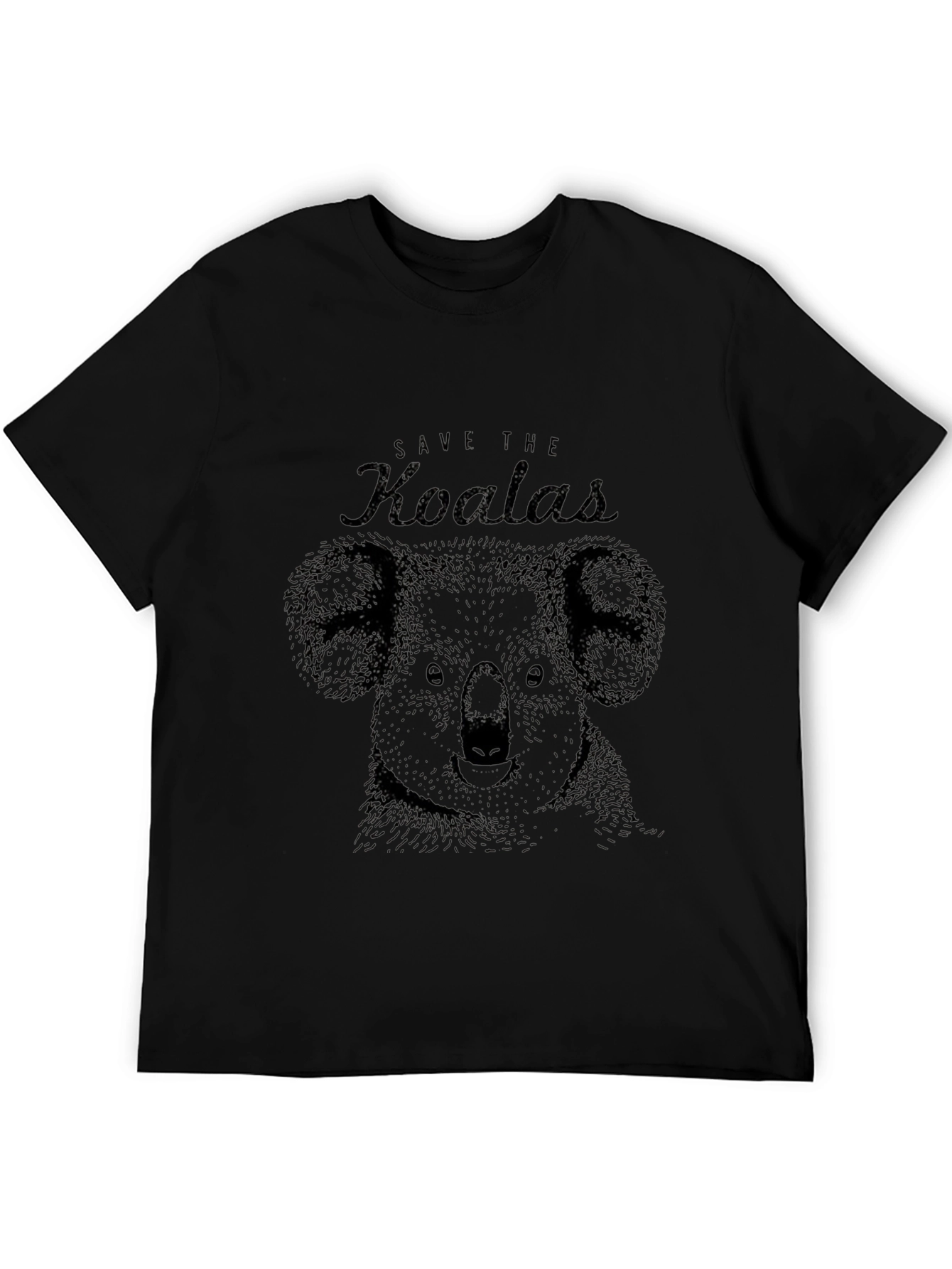 Save the Koalas Graphic Black Tee