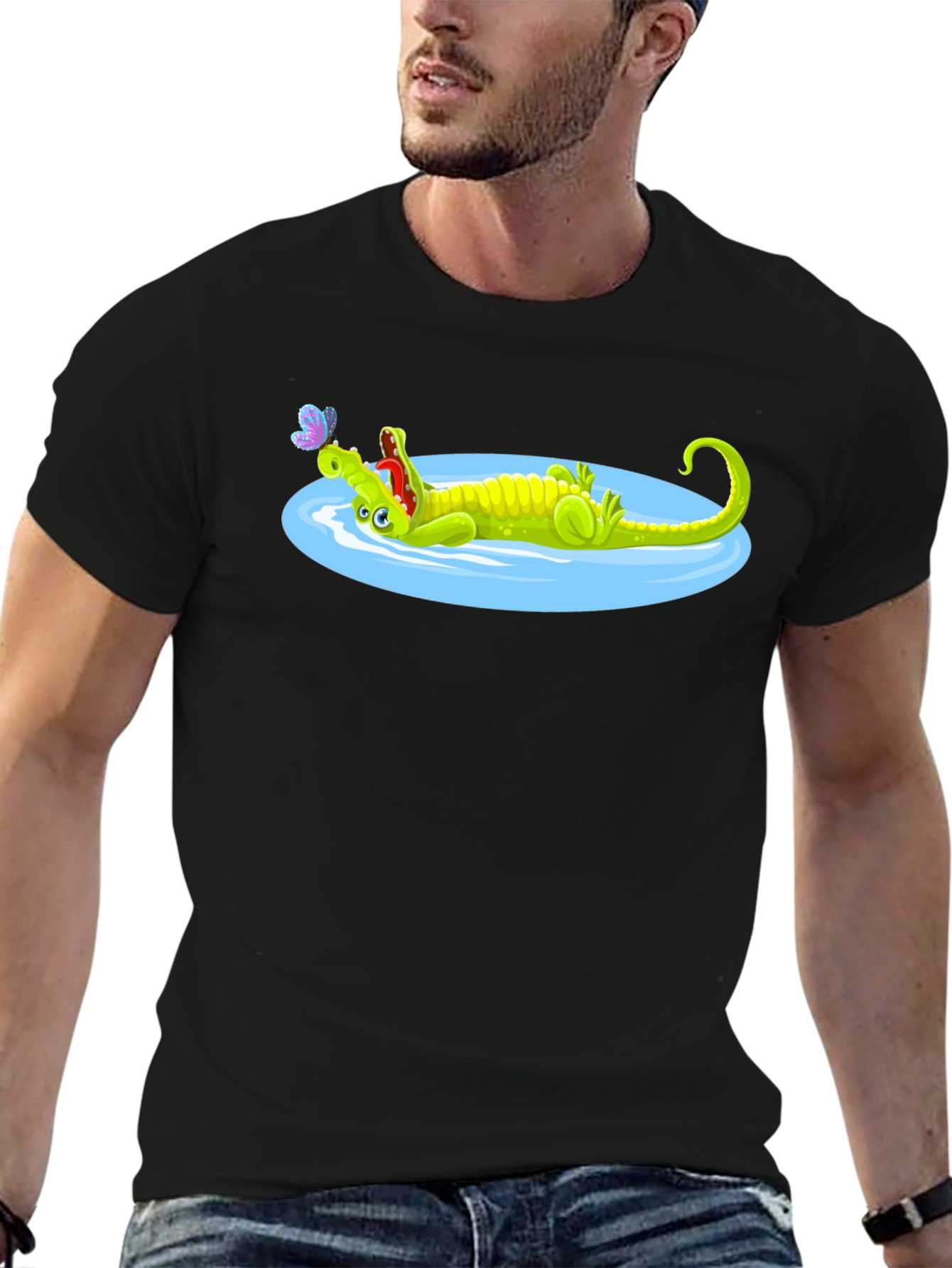 Cartoon Crocodile Graphic Tee
