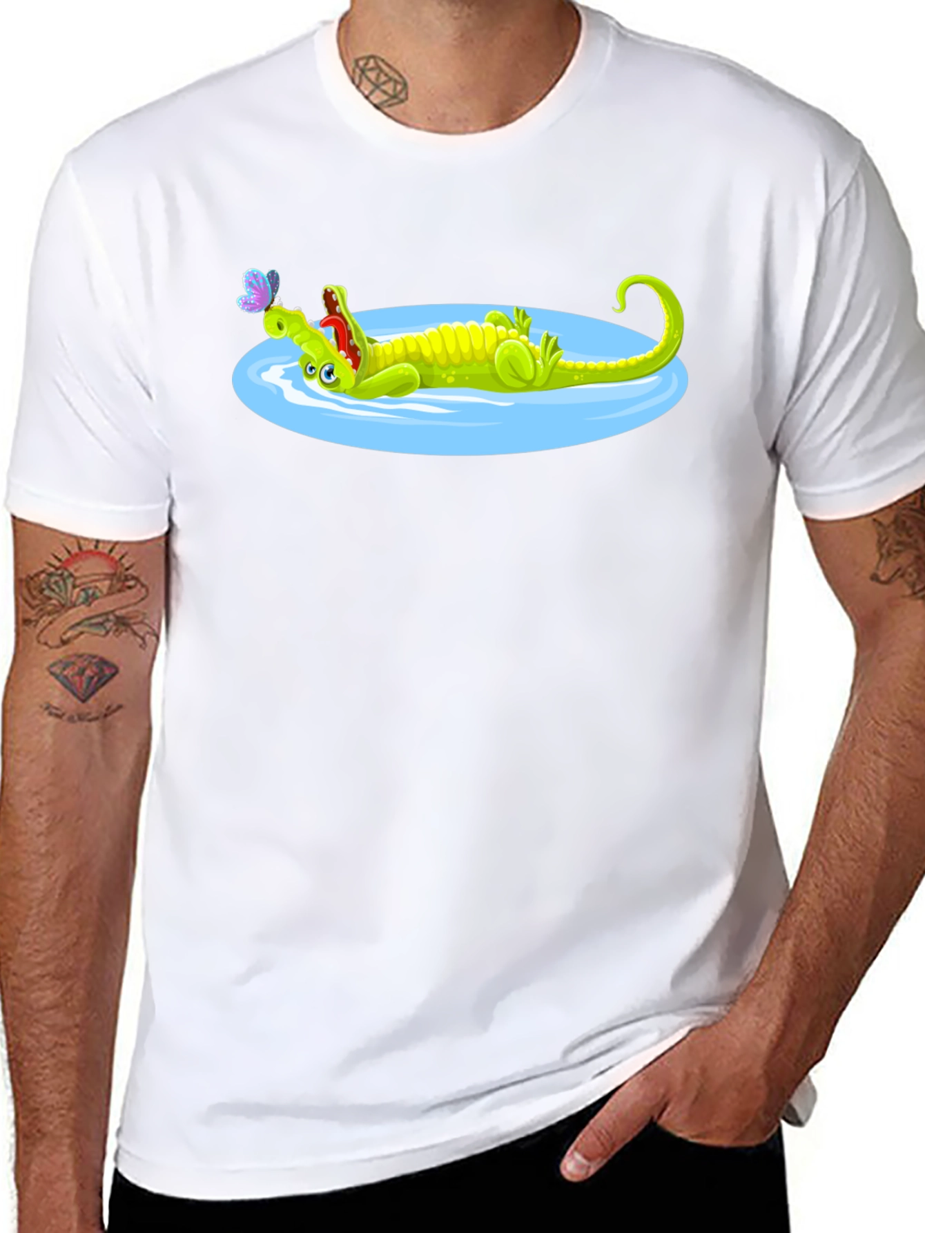 Cartoon Crocodile Graphic Tee