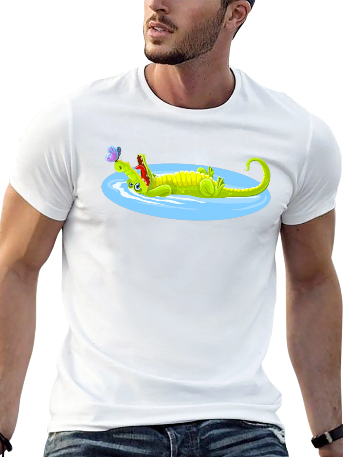 Cartoon Crocodile Graphic Tee