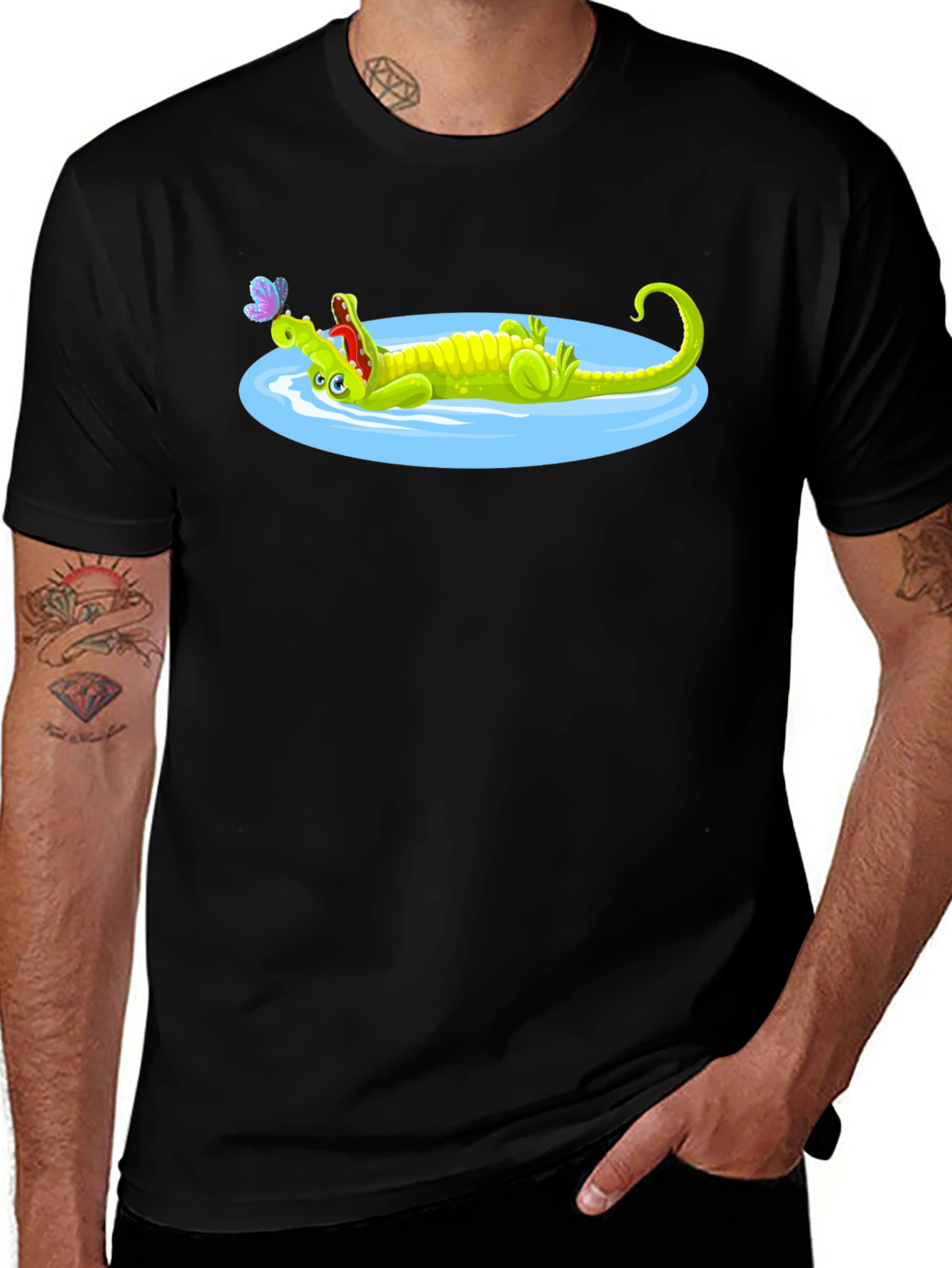 Cartoon Crocodile Graphic Tee