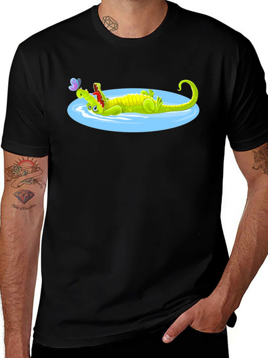 Cartoon Crocodile Graphic Tee