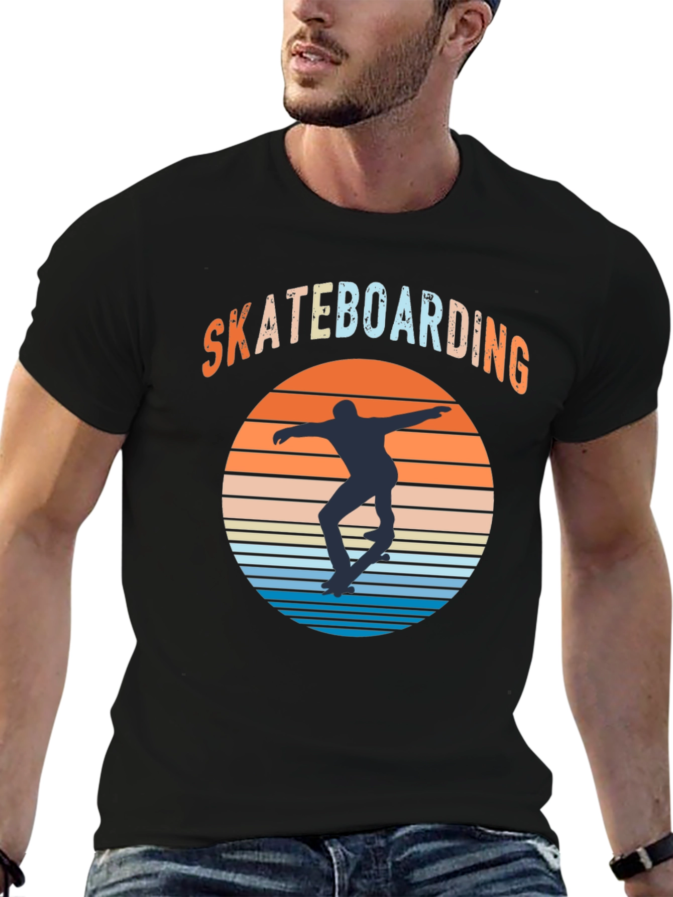 Skateboarding Sunset Graphic Tee - Ride in Style