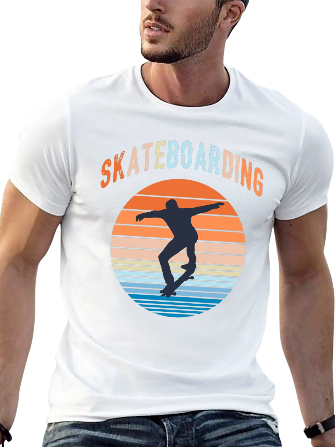 Skateboarding Sunset Graphic Tee - Ride in Style