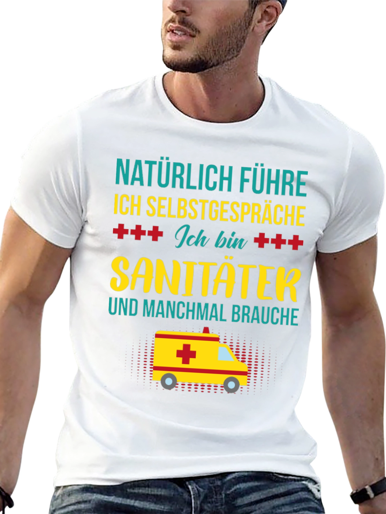 Funny EMT T-Shirt - Naturally I Talk To Myself