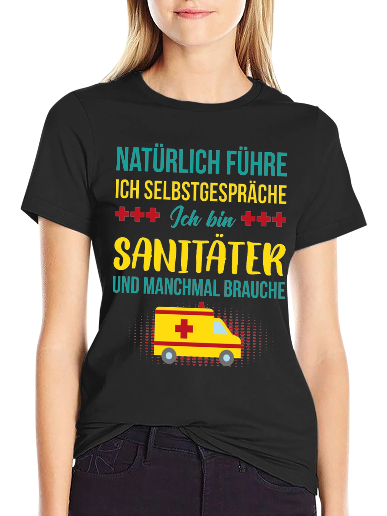 Funny EMT T-Shirt - Naturally I Talk To Myself