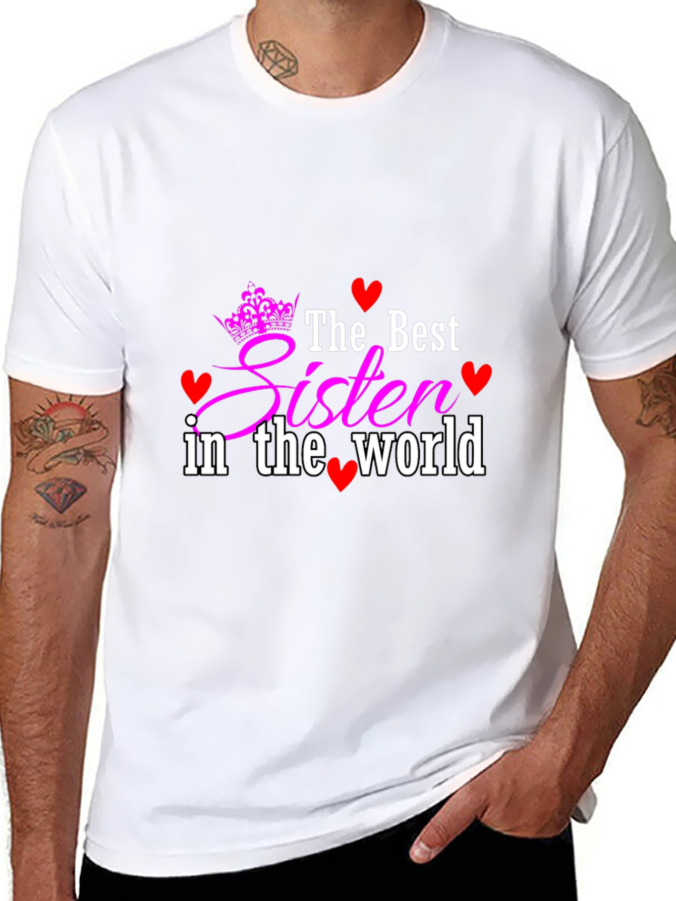 Best Sister In The World Black T-Shirt