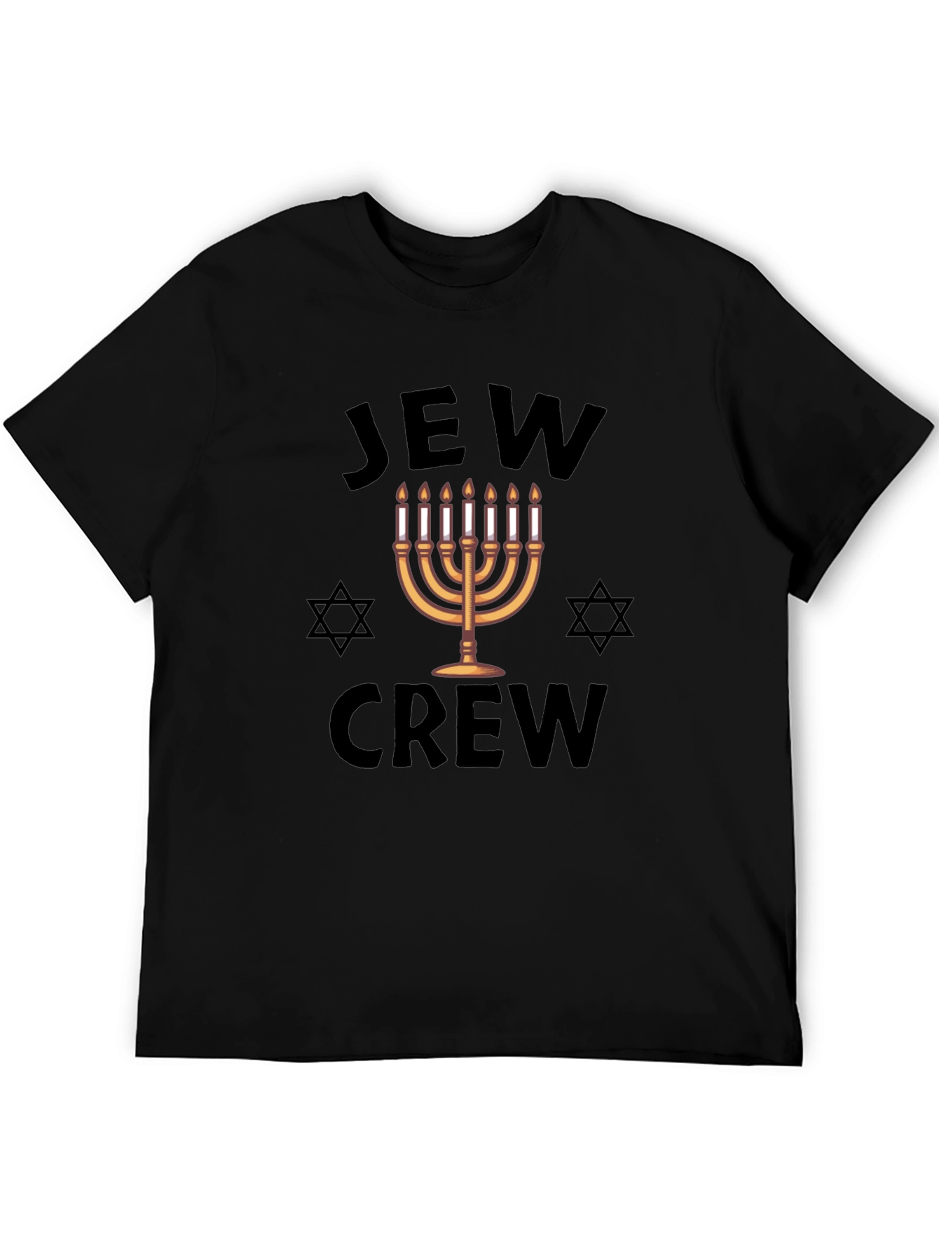 Jew Crew Graphic Tee - Black Cotton Blend T-Shirt