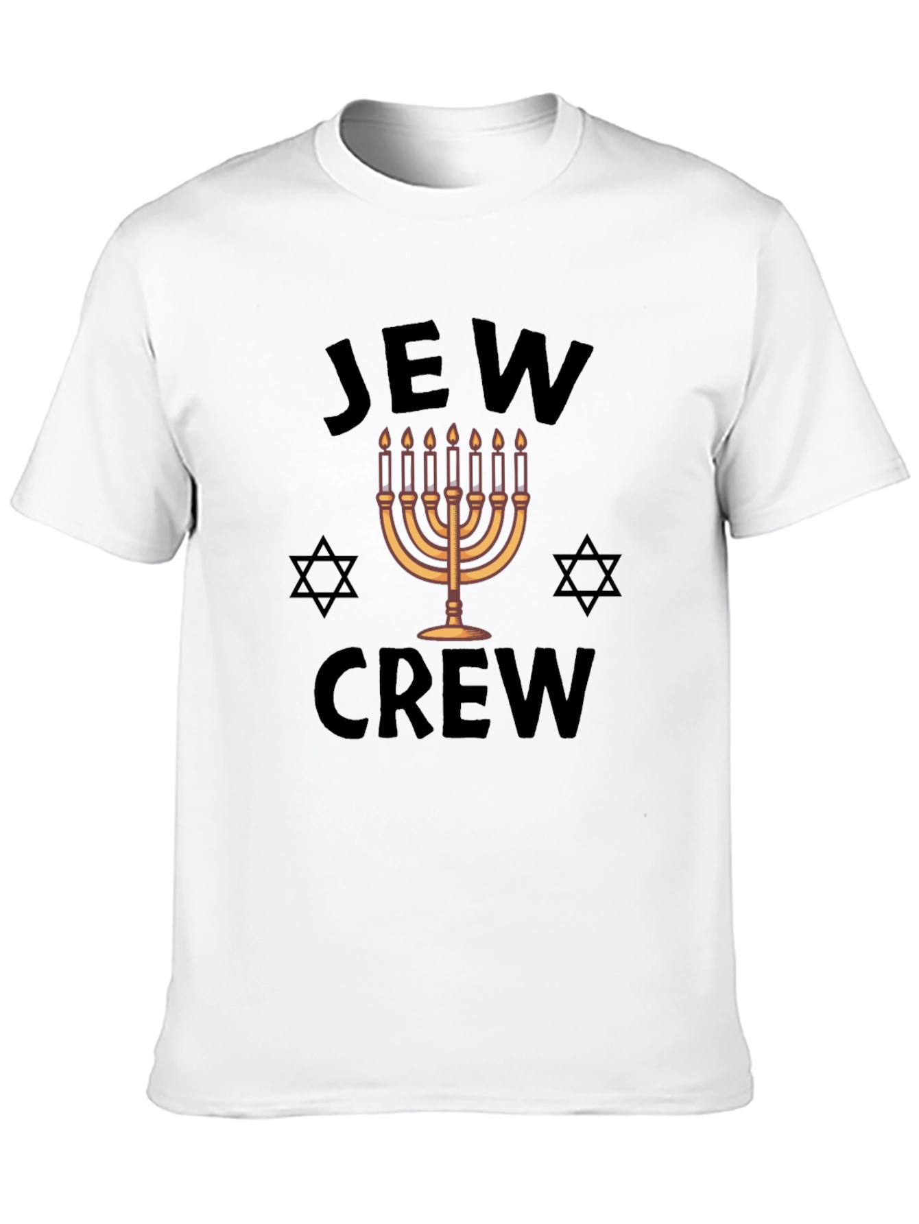 Jew Crew Graphic Tee - Black Cotton Blend T-Shirt