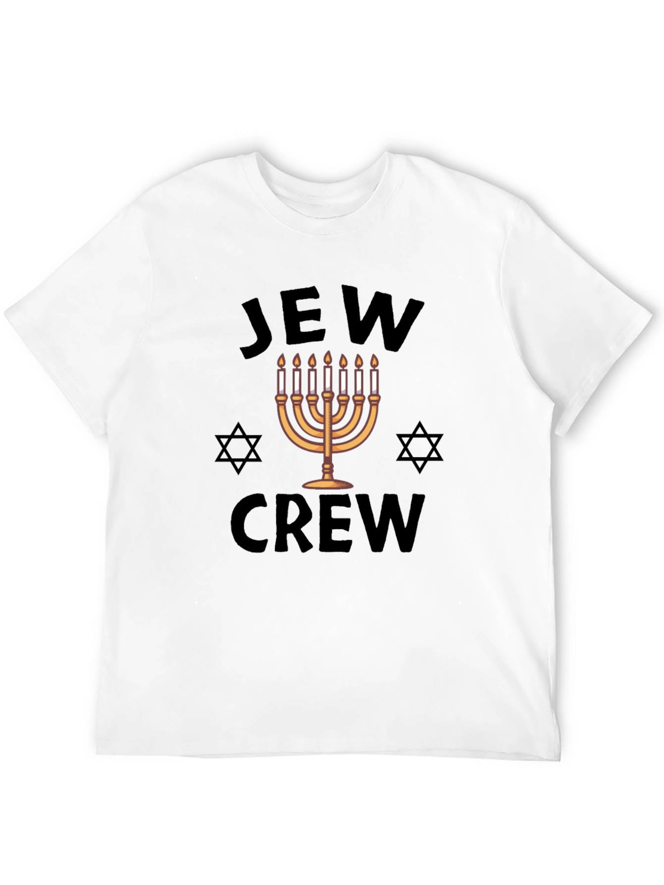 Jew Crew Graphic Tee - Black Cotton Blend T-Shirt