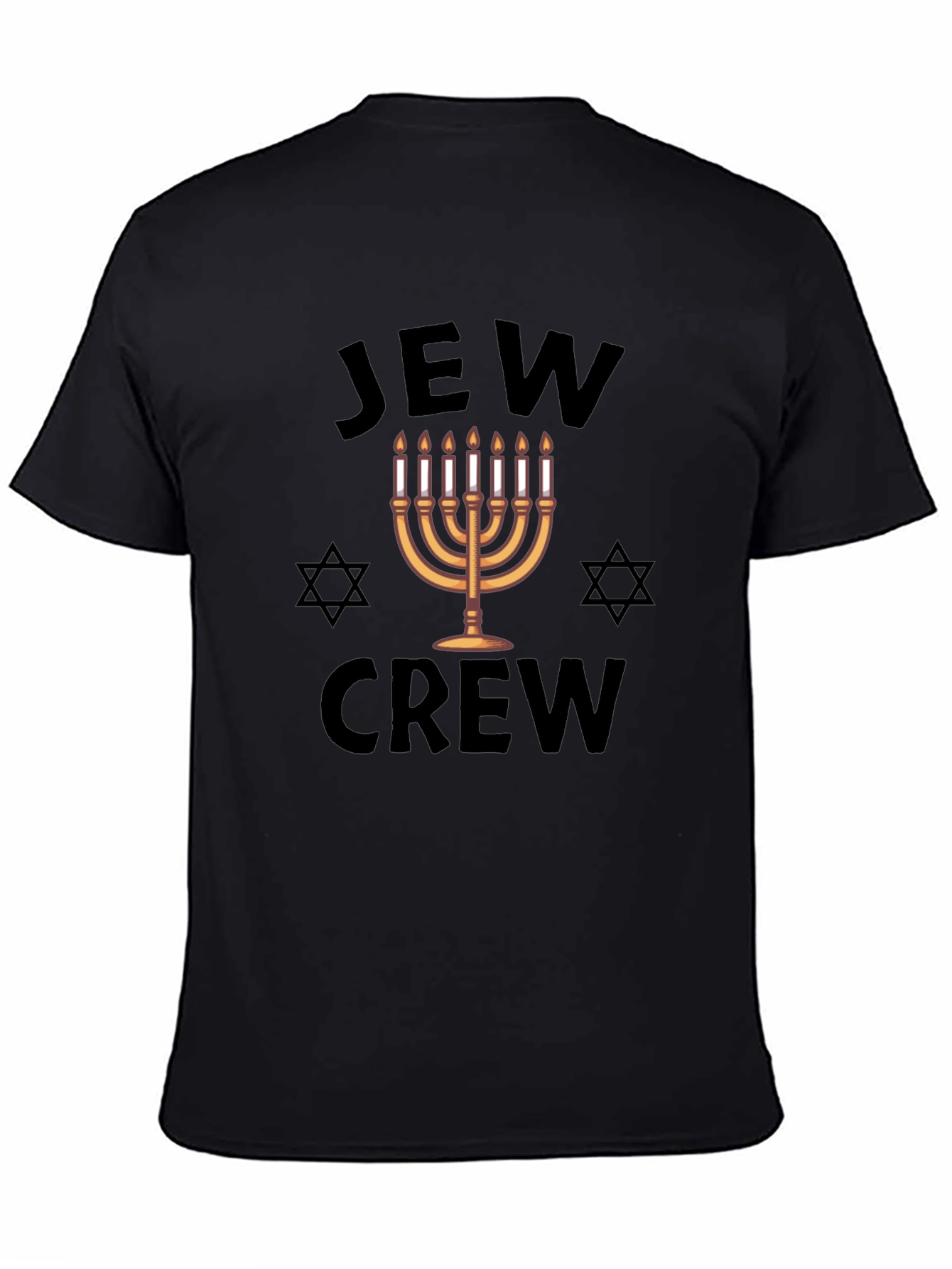 Jew Crew Graphic Tee - Black Cotton Blend T-Shirt