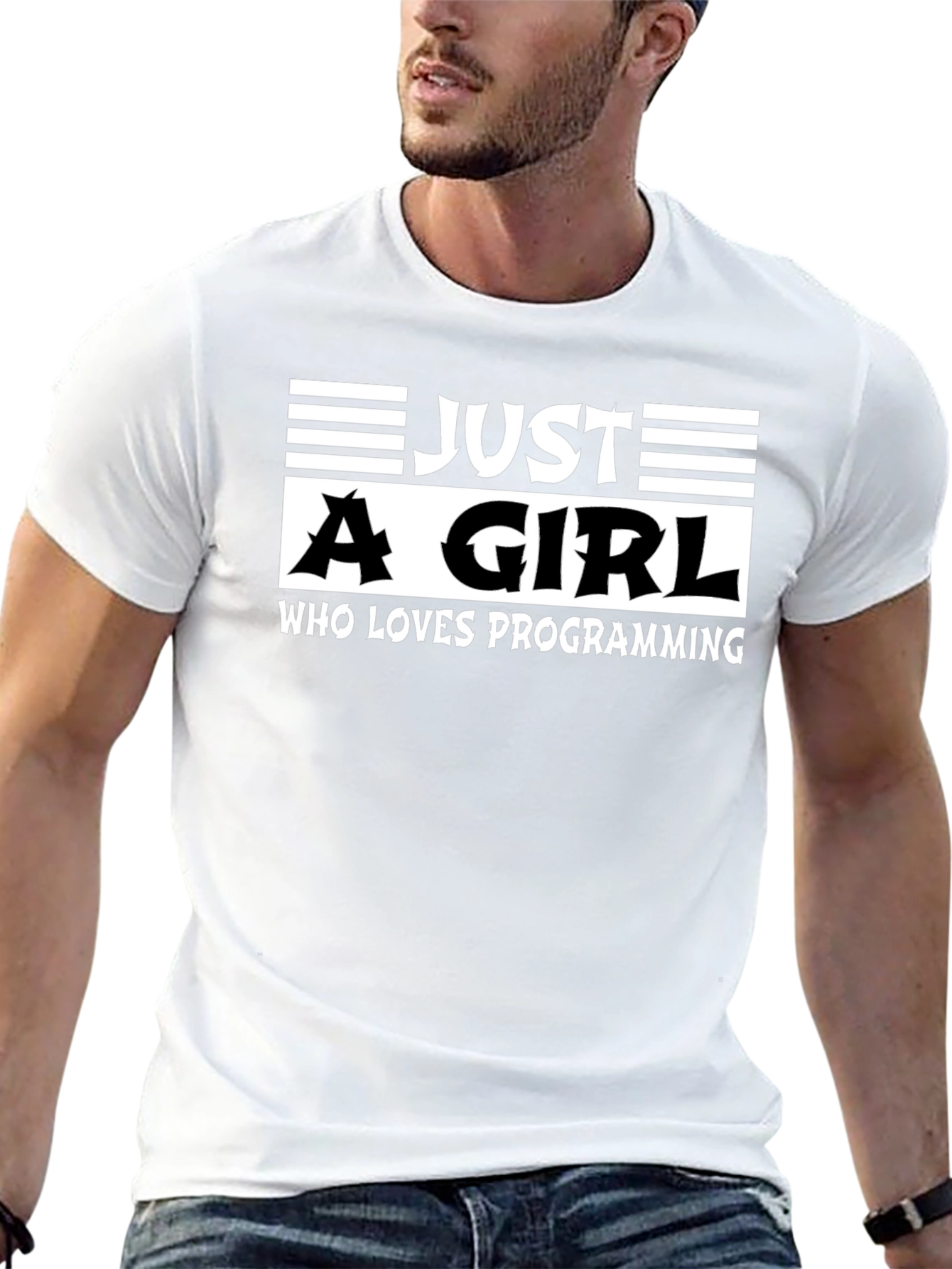 Just a Girl Who Loves Programming Black T-Shirt
