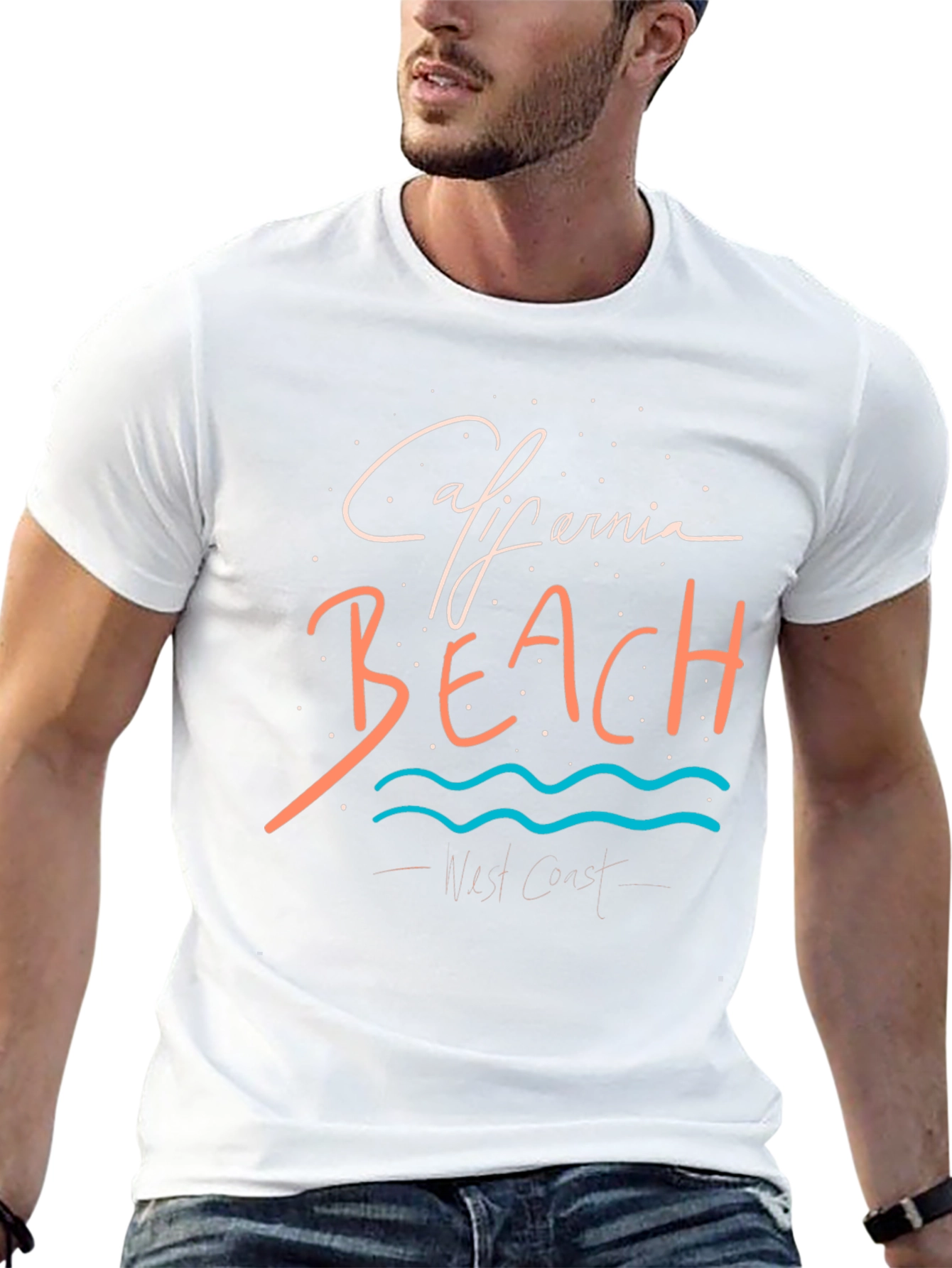 California Beach Graphic T-Shirt - West Coast Style
