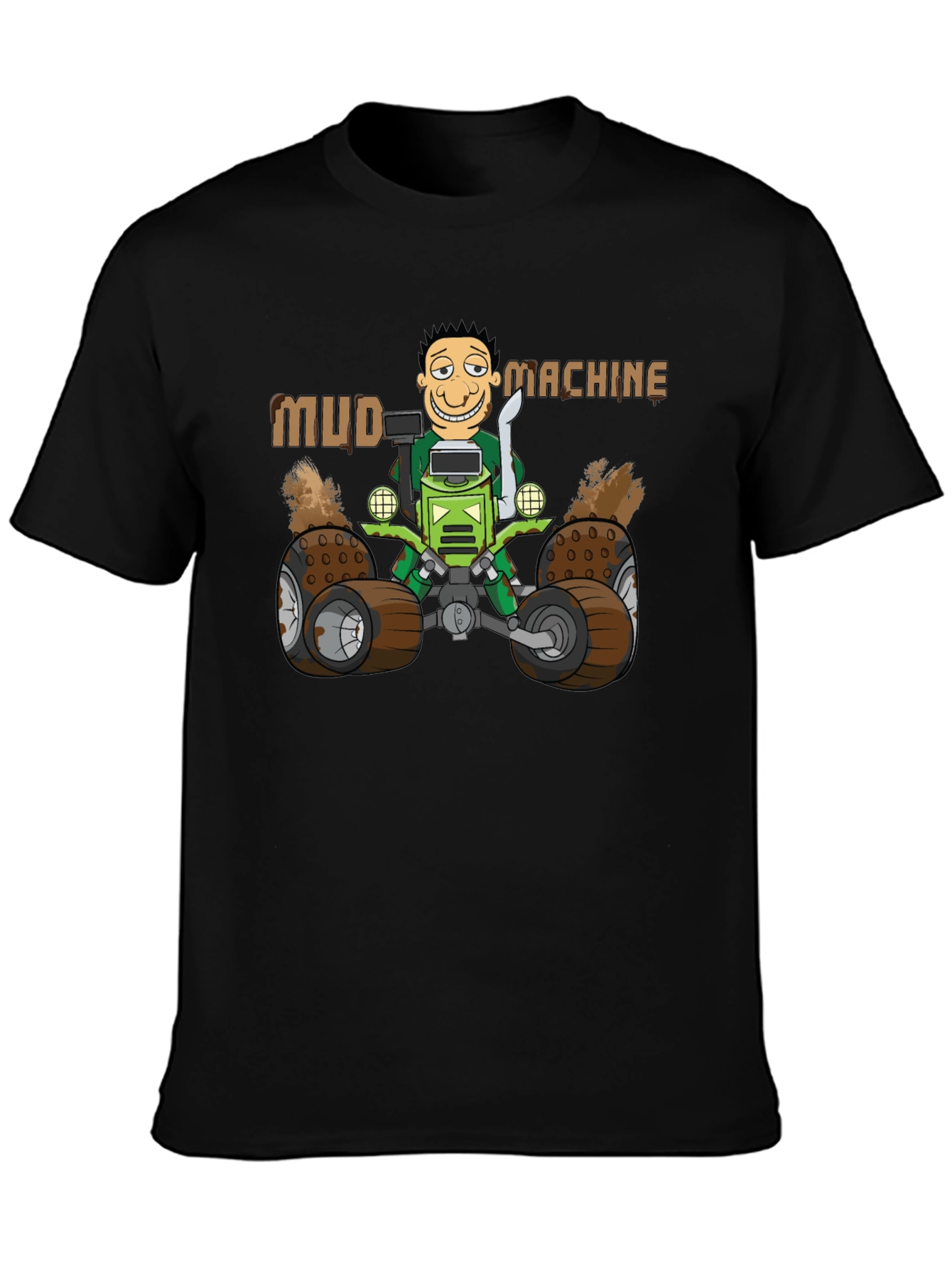 Mud Machine Cartoon Graphic T-Shirt