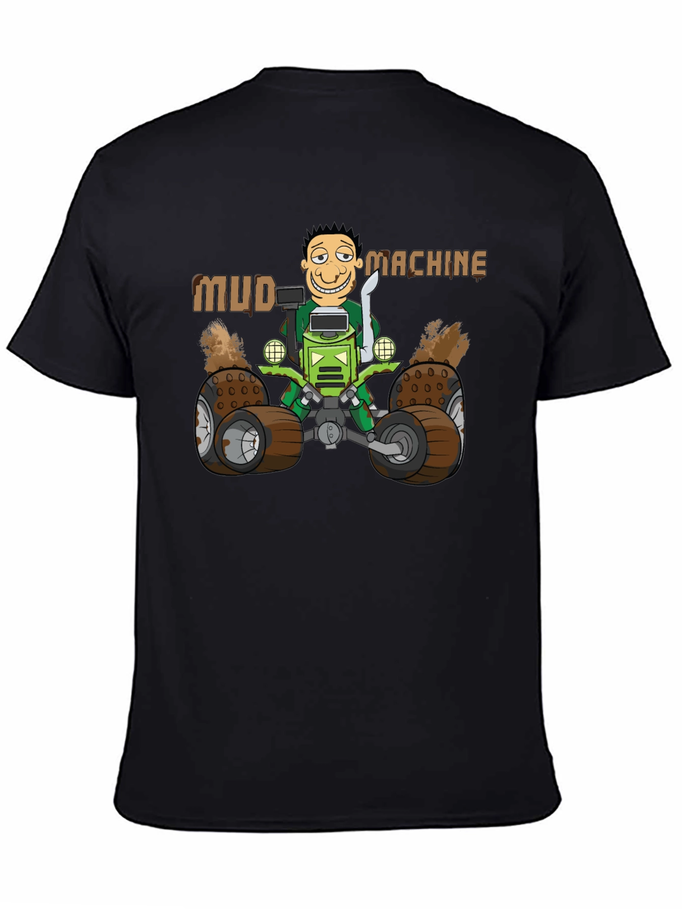 Mud Machine Cartoon Graphic T-Shirt