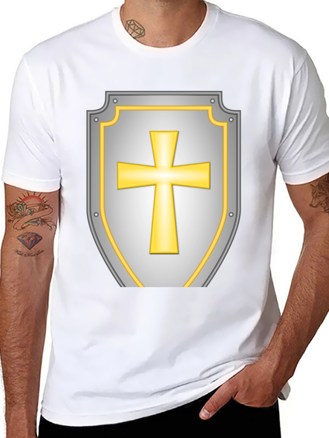 Crusader Shield Graphic Tee - Black