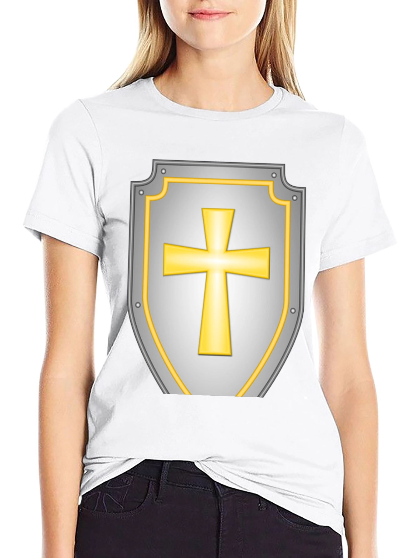 Crusader Shield Graphic Tee - Black