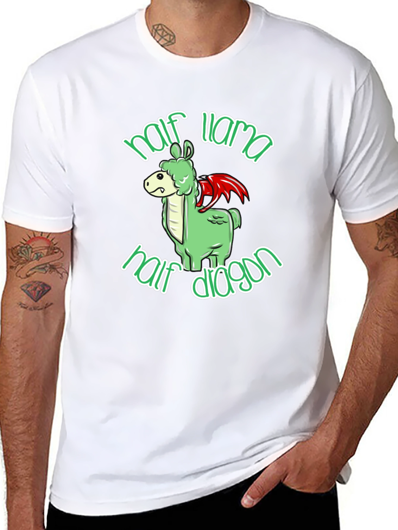 Half Llama Half Dragon Graphic T-Shirt